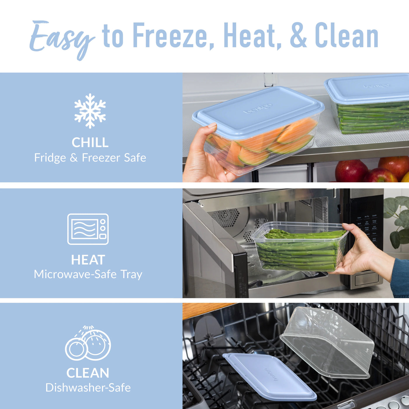 8 Cup Meal Prep Containers with Lids, Pfas and BPA Free Materials, Durable, Microwave, Freezer, and Dishwasher Safe to Go Food Storage Container