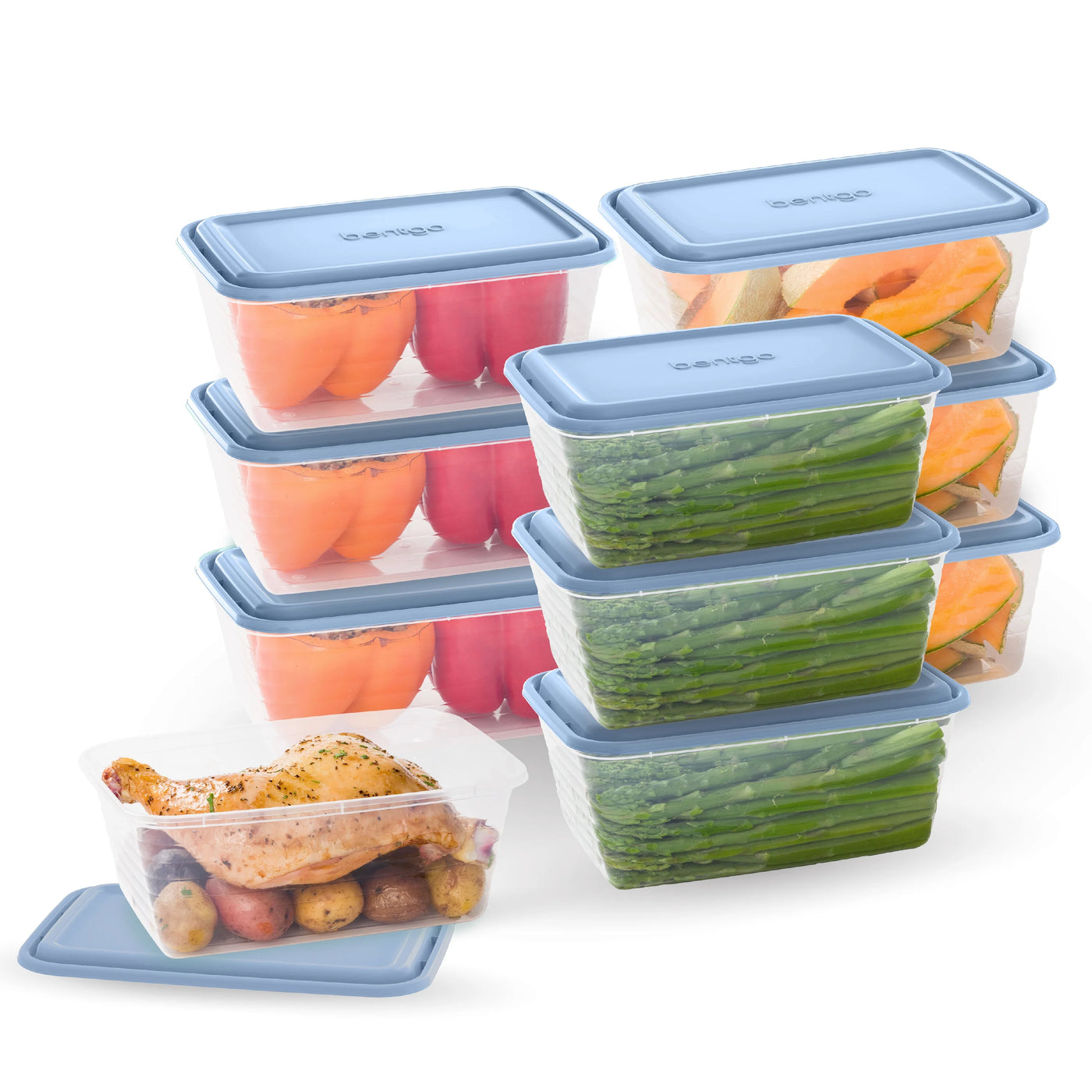 8 Cup Meal Prep Containers with Lids, Pfas and BPA Free Materials, Durable, Microwave, Freezer, and Dishwasher Safe to Go Food Storage Container
