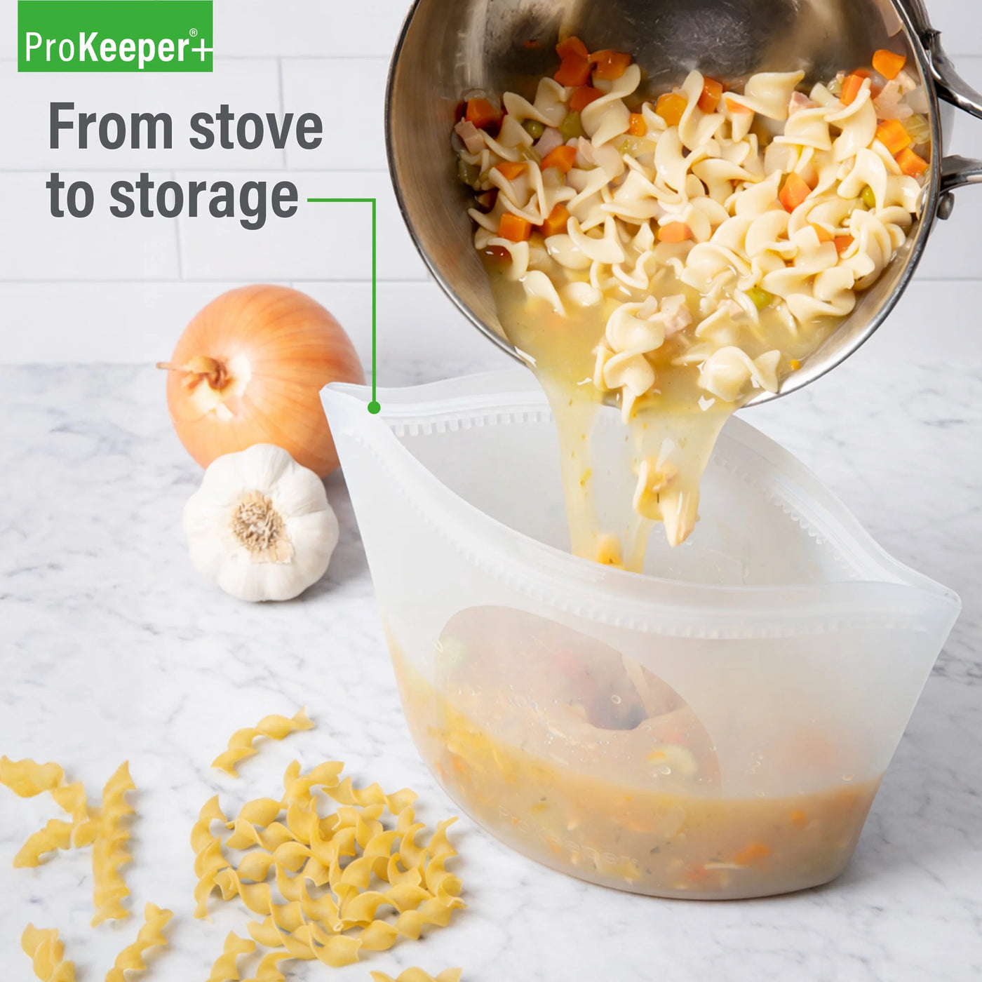 + 3 Silicone Stand Up Snack and Storage Bag, 3-Pack, Mulit Color, Designed to Help with Packed Lunches and Daily Commutes