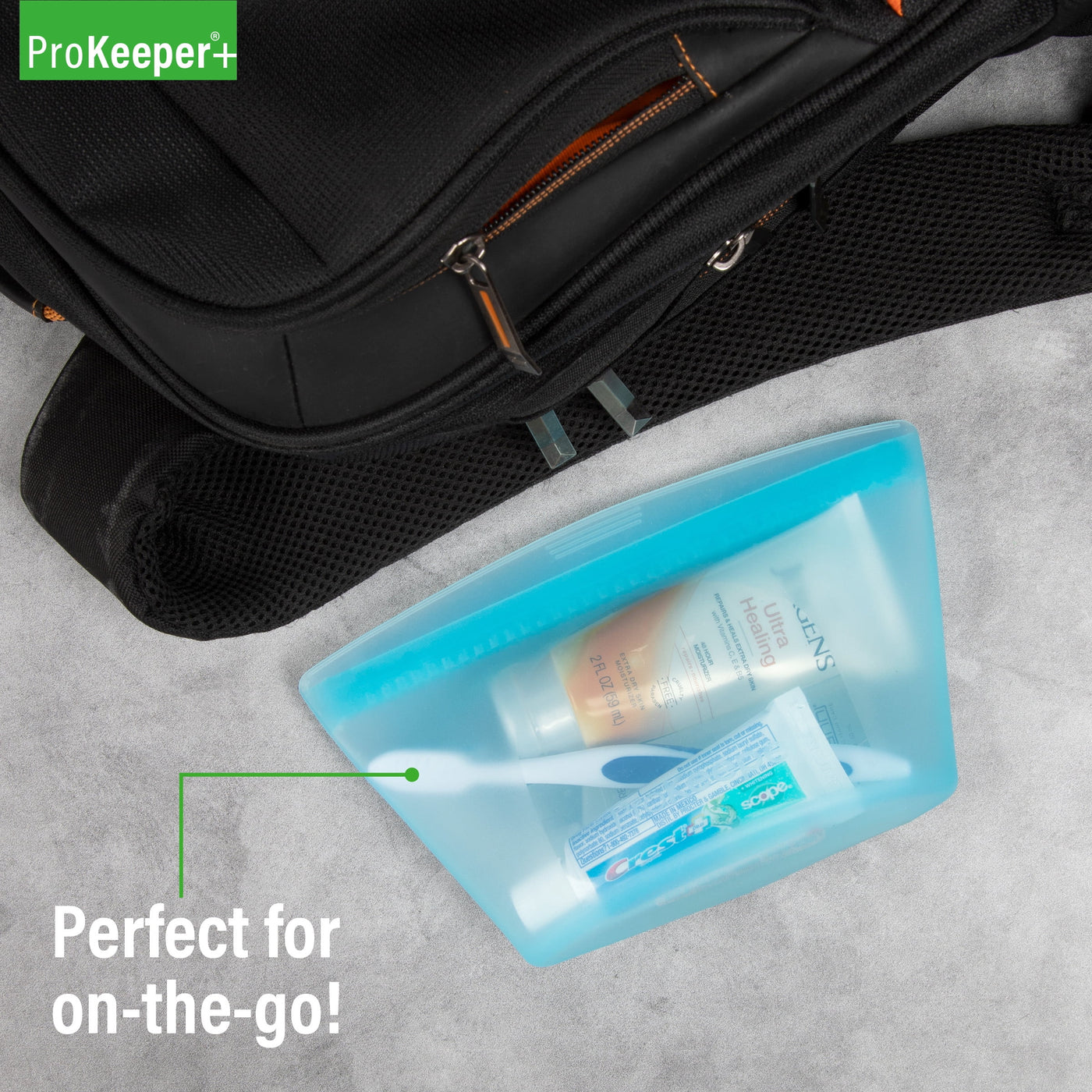 + 3 Silicone Stand Up Snack and Storage Bag, 3-Pack, Mulit Color, Designed to Help with Packed Lunches and Daily Commutes