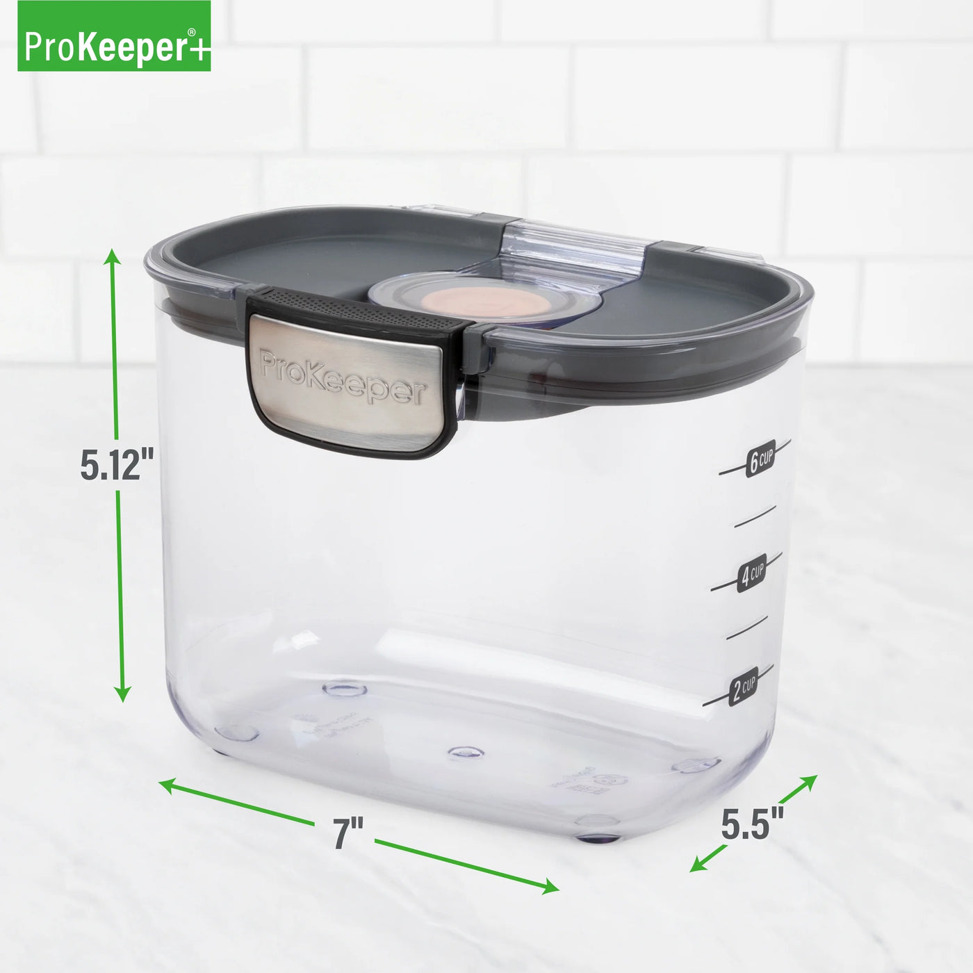 Brown Sugar + Airtight Container with Terra Cotta Stone for Food Storage, Made for Pantry Organization and Food Storage