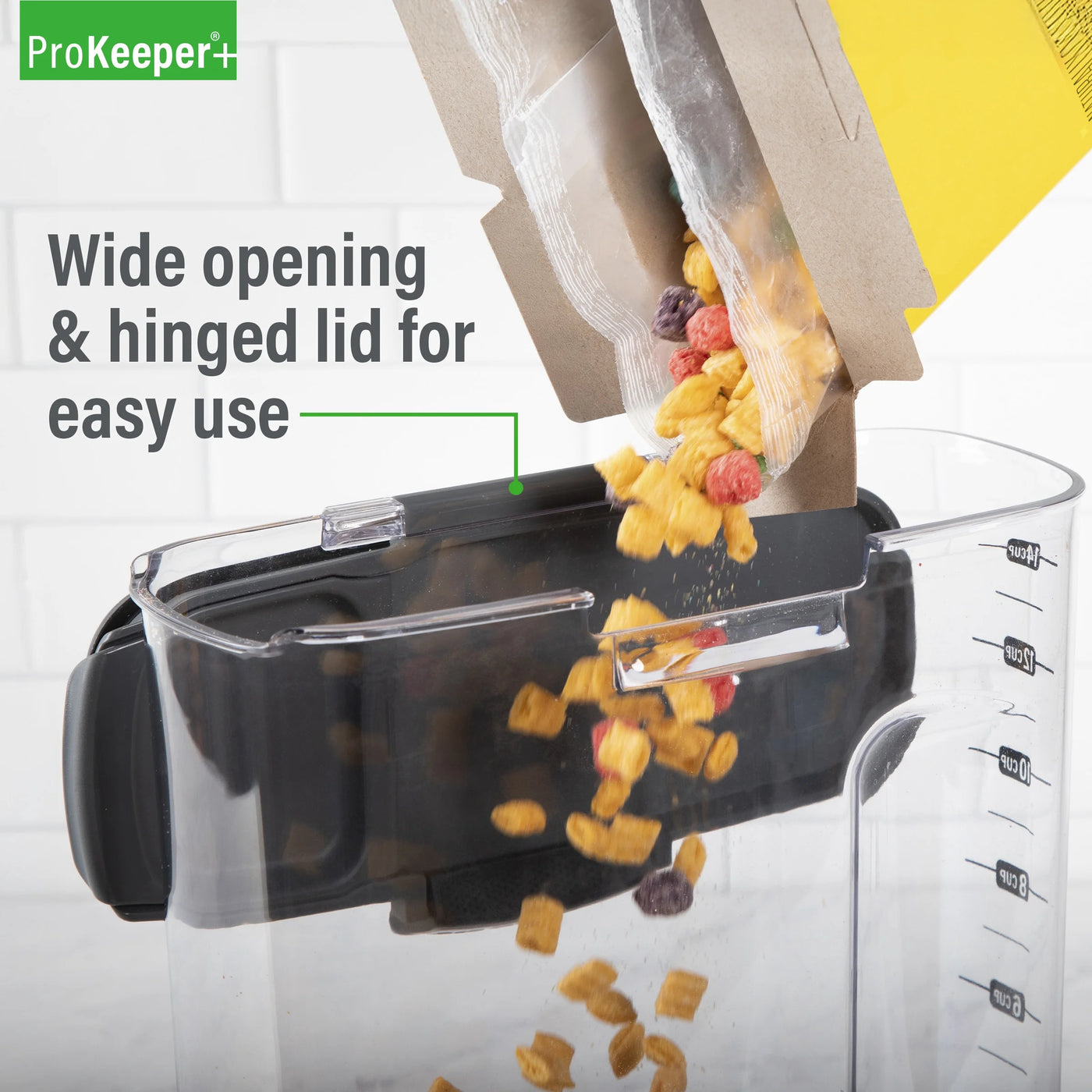 + Cereal Airtight Food Storage Container 14 Cups, Designed to Help with Pantry Organization and Food Storage