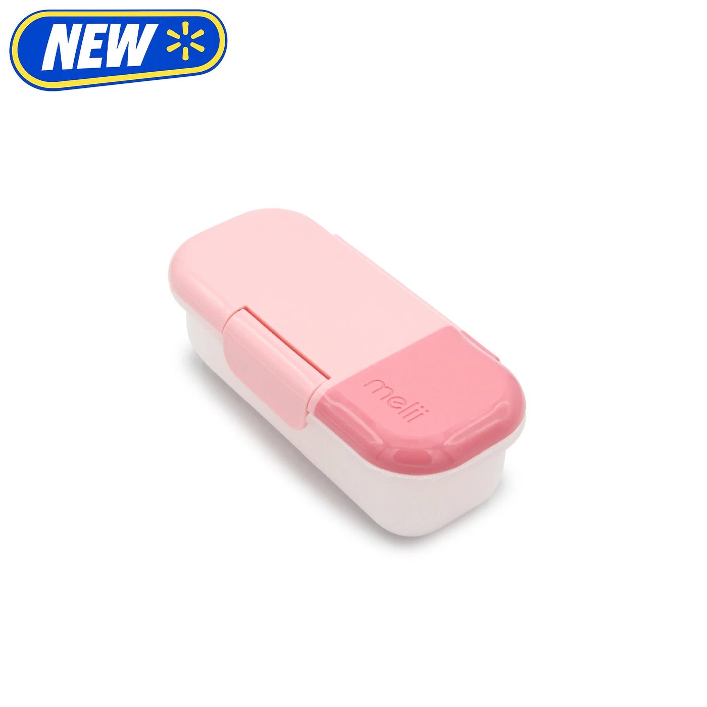 Melii 2-Compartment Snack Box, Plastic Food Storage Container in Blush and Berry, Perfect for Daily Lunch Packing