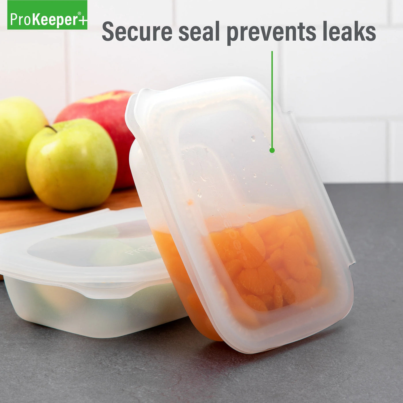+ 2 Cup Silicone Softbox, Ideal Use for Workday Meals and Travel, for Everyday Home Kitchen Cooking, Storage and Organization