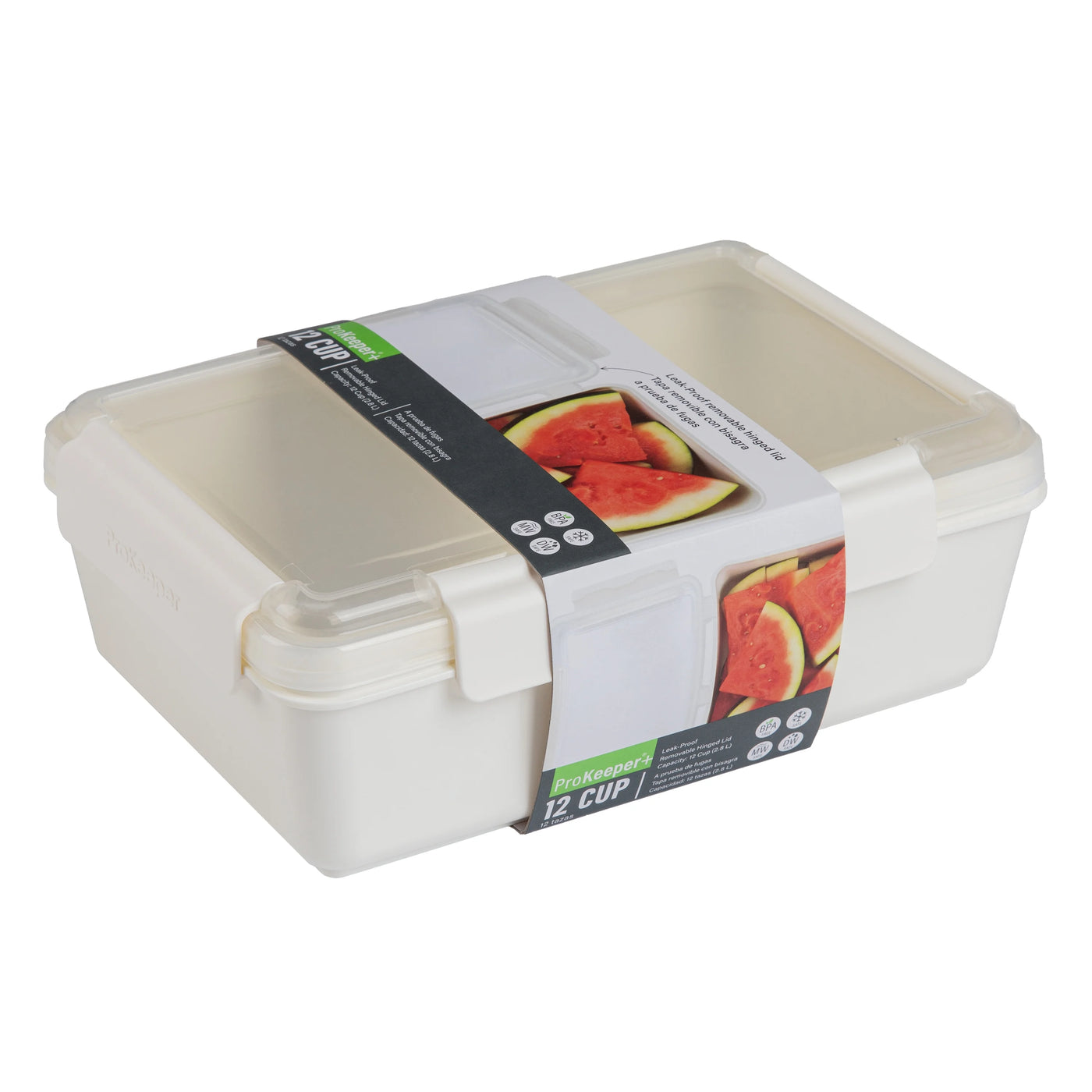 + 12 Cup Plastic Food Storage Container, Well Suited to Hot or Cold Meals Away From Home, for Pantry Organization, Meal Prep and Dry Food Storage