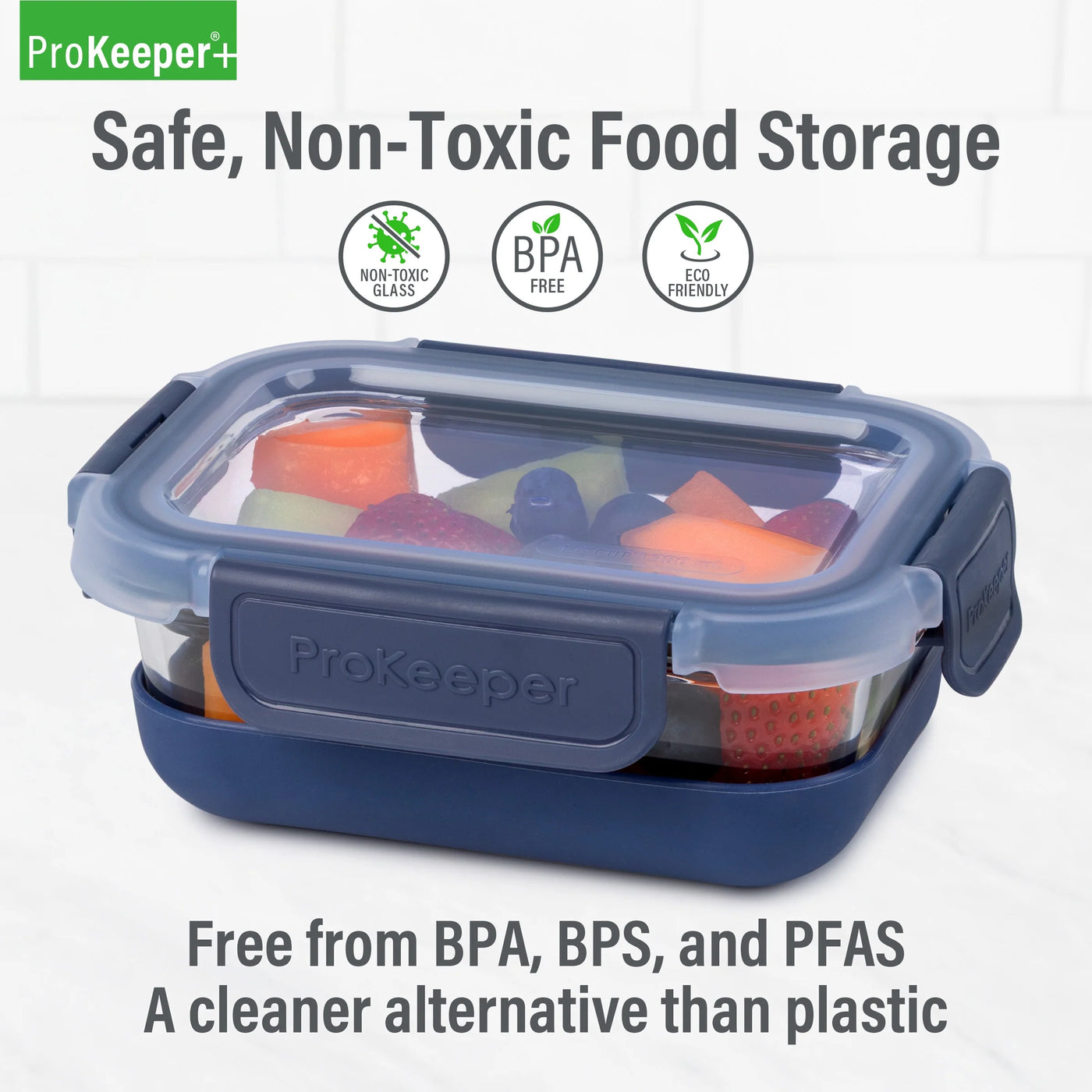(2-pack) + 1.6 Cup Glass Food Storage Container with Silicone Base, Designed to Help with Pantry Storage and Everyday Organization