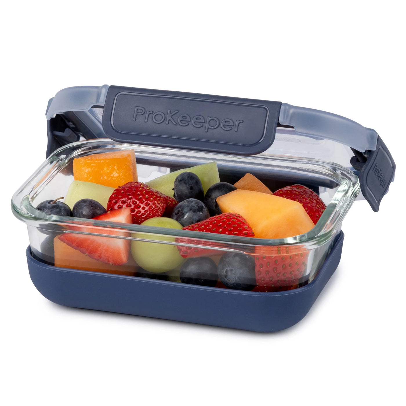(2-pack) + 1.6 Cup Glass Food Storage Container with Silicone Base, Designed to Help with Pantry Storage and Everyday Organization