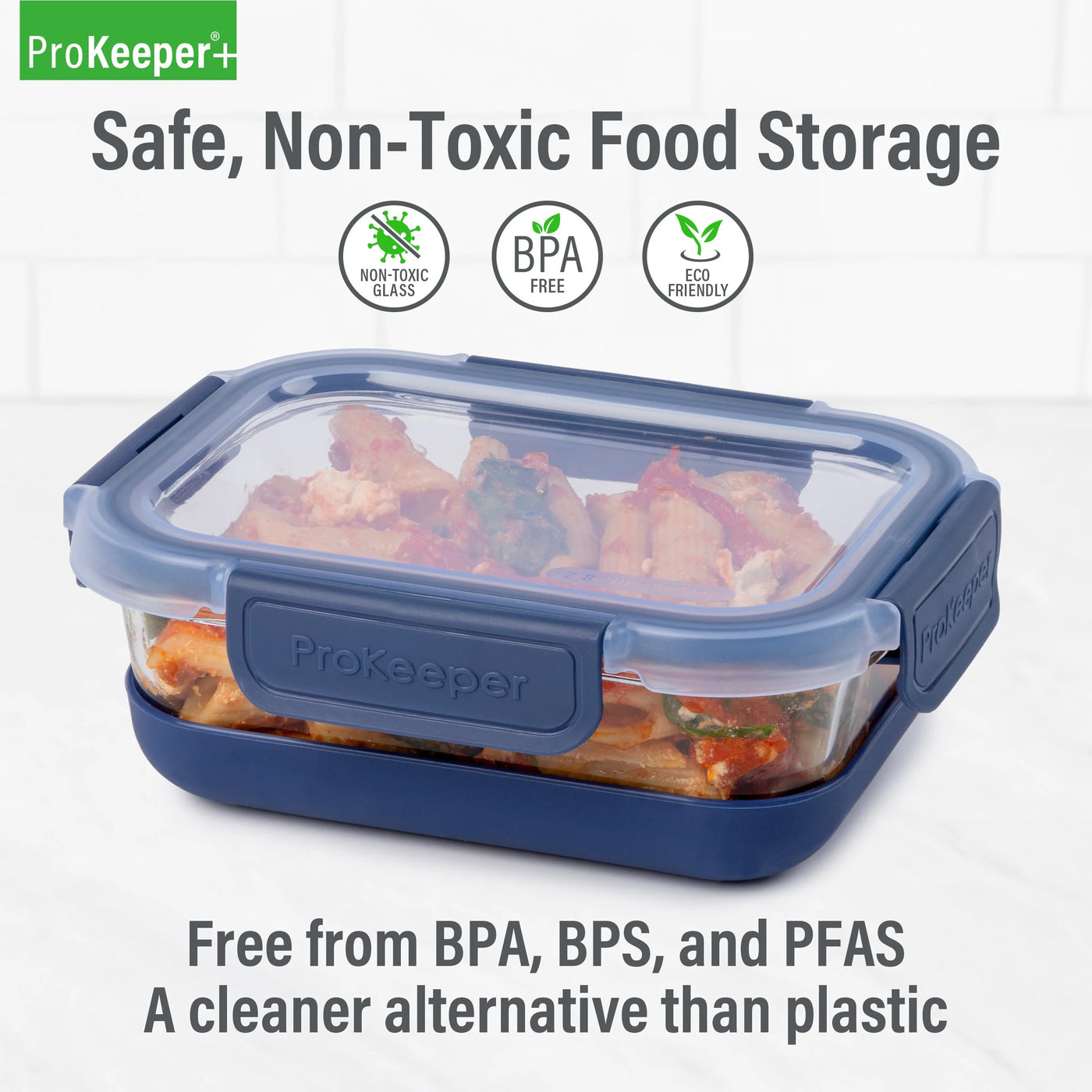 + 2.8 Cup Glass Food Storage Container with Silicone Base, Well Suited to Refrigerator Organization, for Pantry Organization