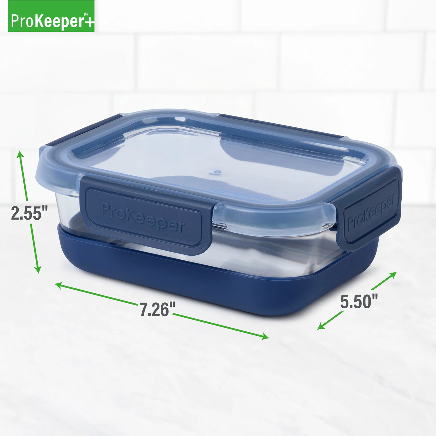 + 2.8 Cup Glass Food Storage Container with Silicone Base, Well Suited to Refrigerator Organization, for Pantry Organization