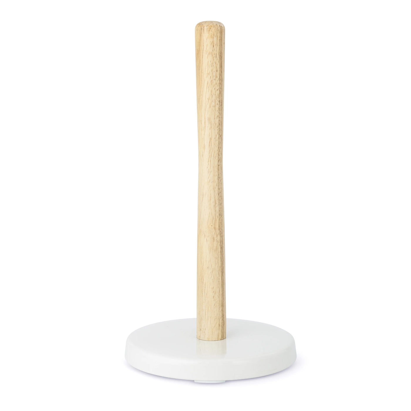 Bamboo and Ceramic Paper Towel Holder, for Drying Dishes, Wiping Counters and Everyday Kitchen Cleaning
