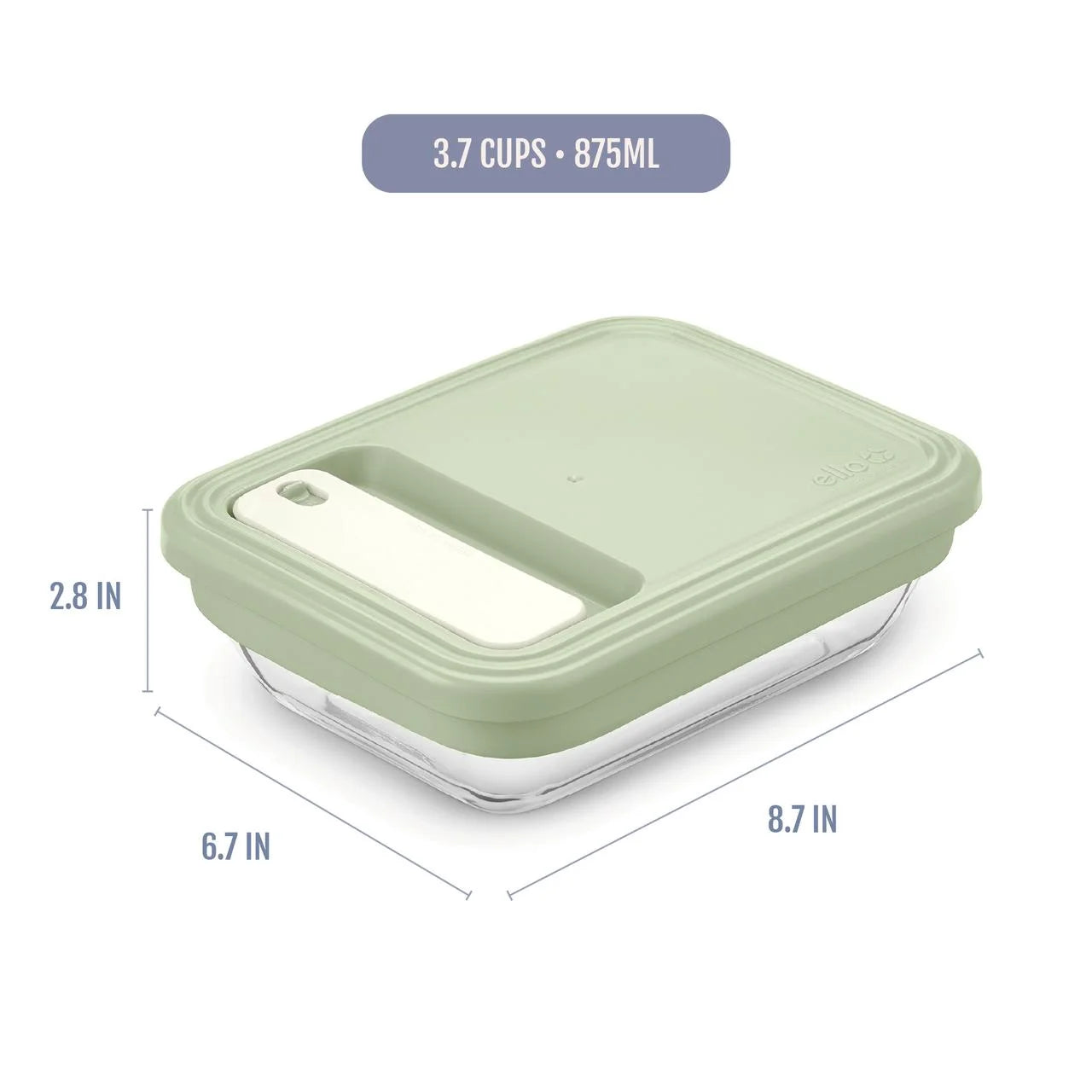Fresh Stack Glass 3.7cup 8-Piece Meal Prep Set, Designed to Help with Everyday Organization, and Meal Preparation