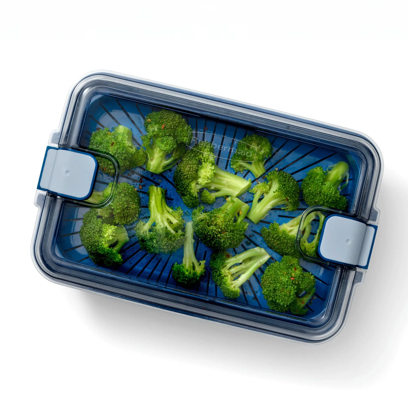 Rubbermaid Pack and Go 2.45 L Rectangle Microwaveable Container with Steamer Tray, 100% Leakproof Meal Prep Container