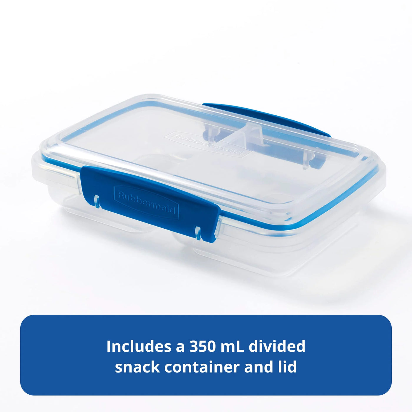 Rubbermaid Pack and Go 350 Ml Small Divided Snack Container, Meal Prep Container, with Two-compartment Design