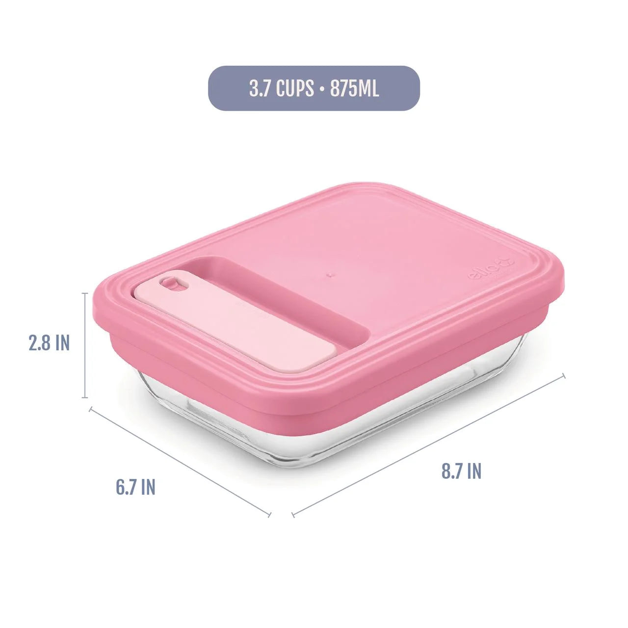Fresh Stack Glass 3.7cup Food Storage Container, Designed to Help with Pantry Storage and Everyday Organization