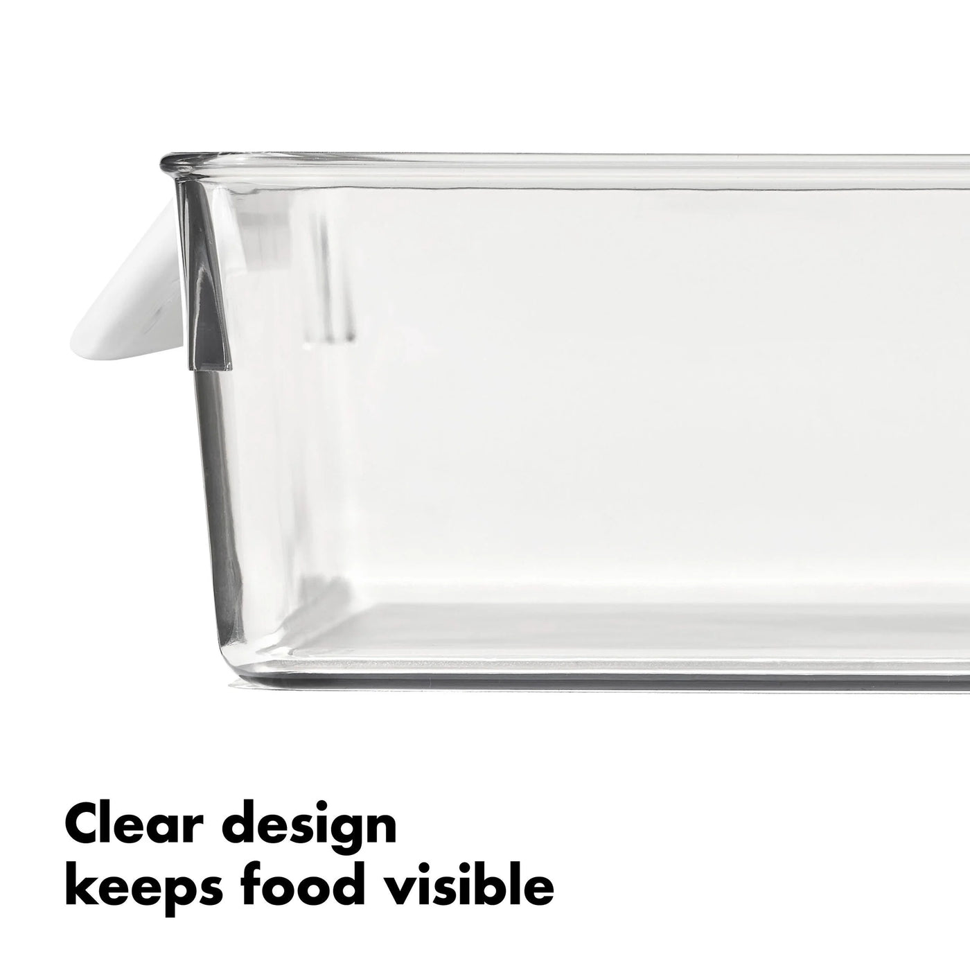 Refrigerator Organizer Container with Handle, 8-Inch X 10-Inch, Clear, for Pantry Organization, Meal Prep and Dry Food Storage