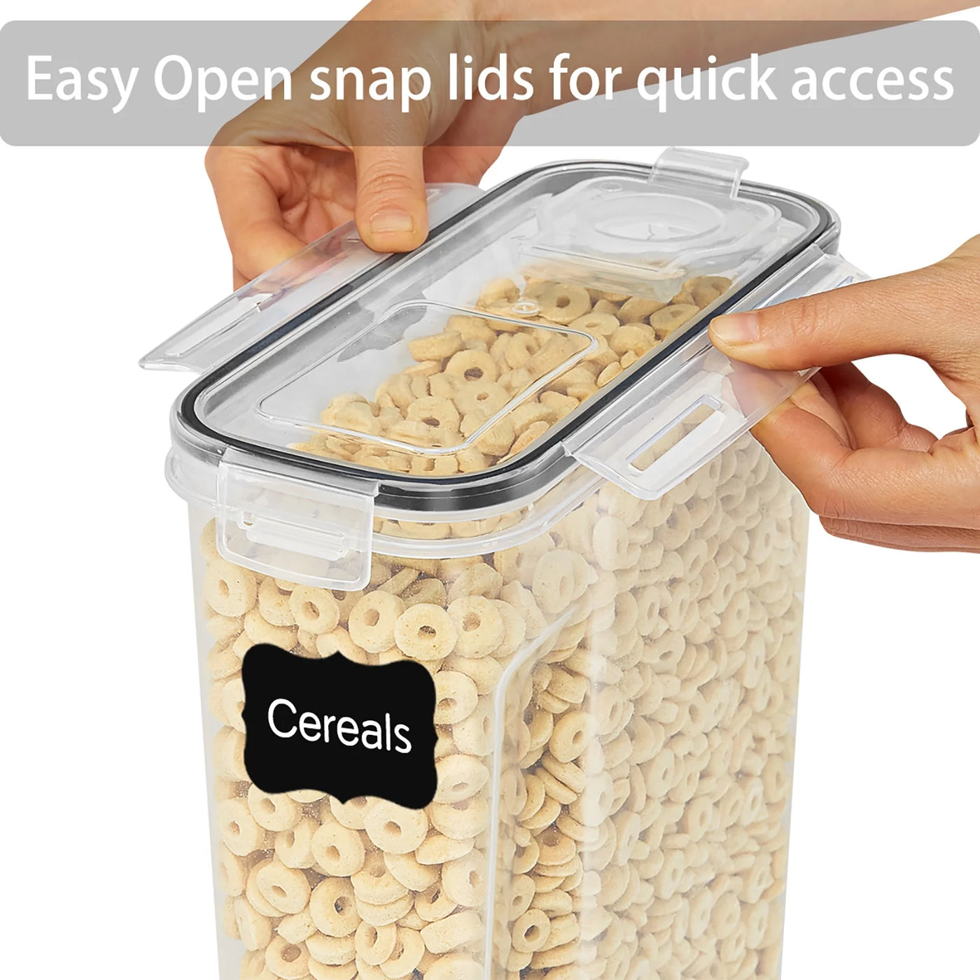 Kitchen Cereal Containers Storage Set with Lids, 4-Pack 2.5L/84.53OZ Airtight Food Storage Containers