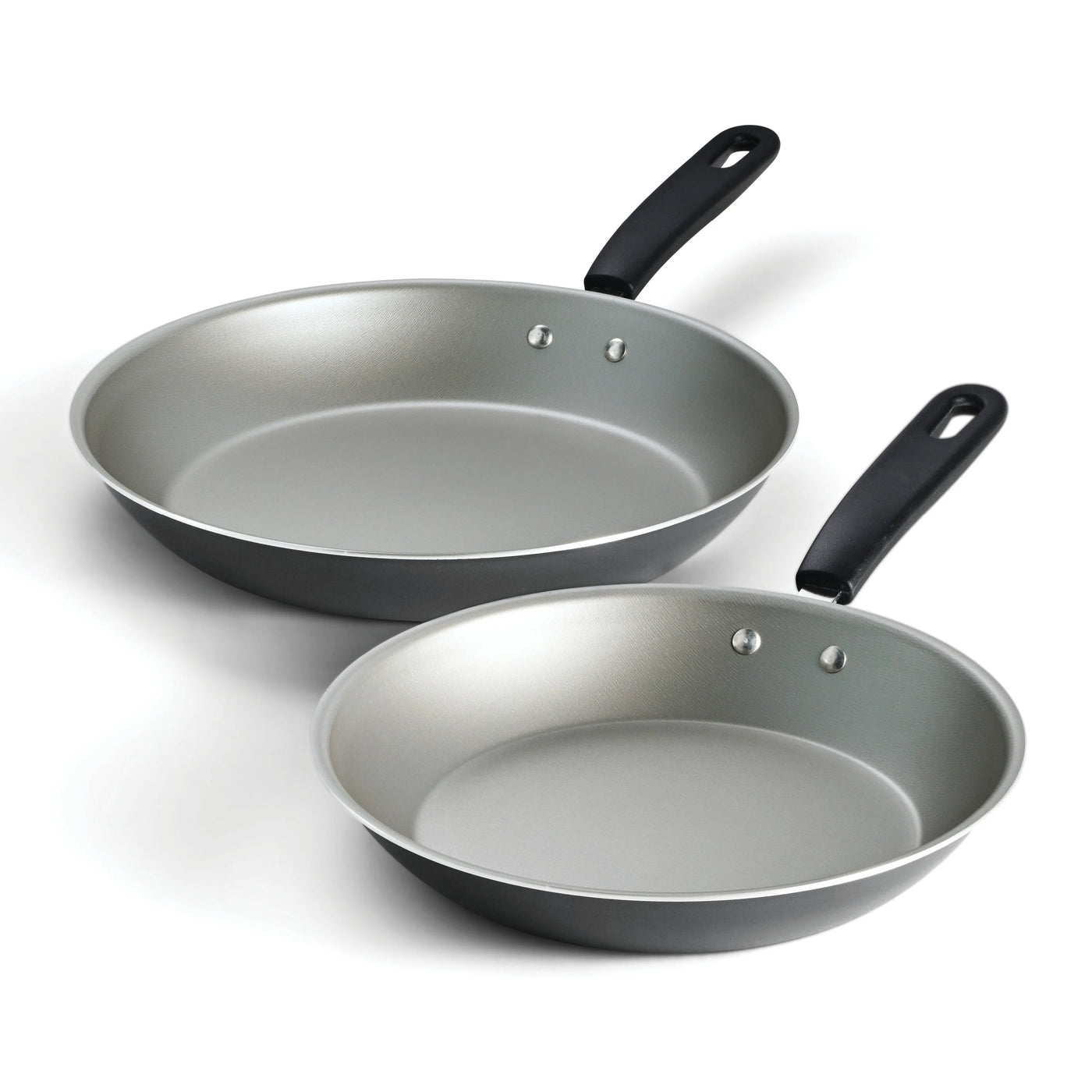 Primaware 2-Piece Nonstick Fry Pan Set, 9.5-Inch and 11-Inch Asphalt, for Everyday Home Kitchen Cooking, Storage and Organization