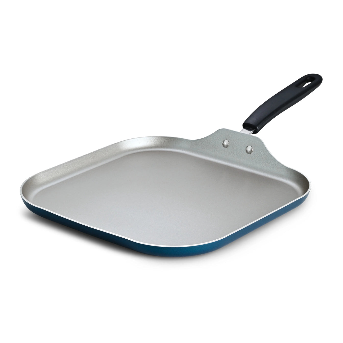 Primaware 3-Piece Nonstick Sauté Pan and Griddle Set, 9.5” and 11” Sauté Pans, and 11” Griddle Blue, for Everyday Home Kitchen Cooking