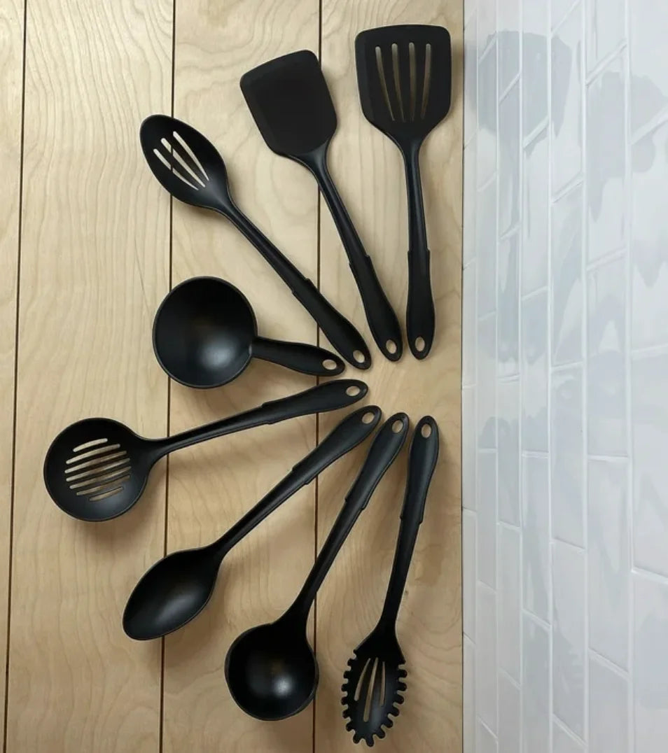 8-Piece Utensil Set, for Cooking, Mixing, Serving and Nonstick Cookware, Durable Design for Daily Home Use