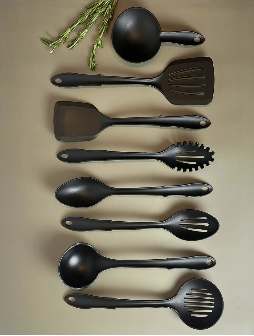 8-Piece Utensil Set, for Cooking, Mixing, Serving and Nonstick Cookware, Durable Design for Daily Home Use