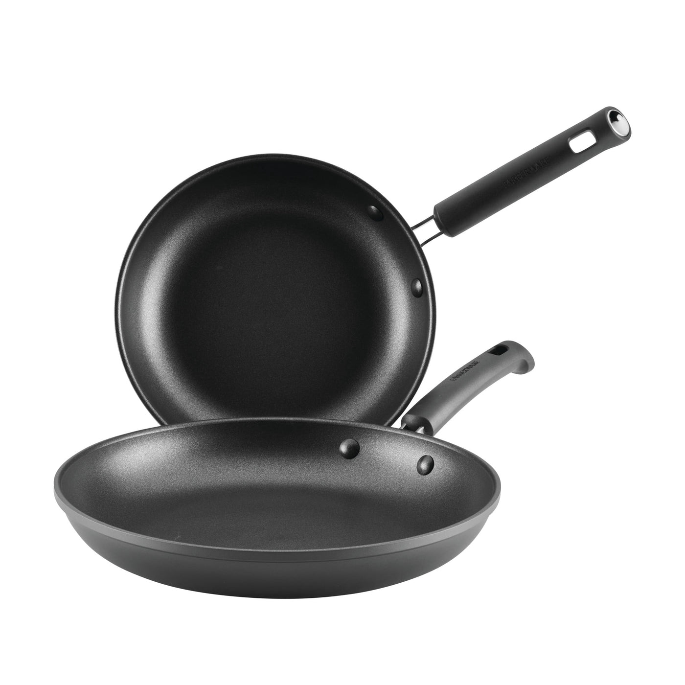 2-Piece Nonstick Frying Pan Set, Dishwasher and Oven Safe, Black, for Frying, Boiling and Everyday Home Cooking