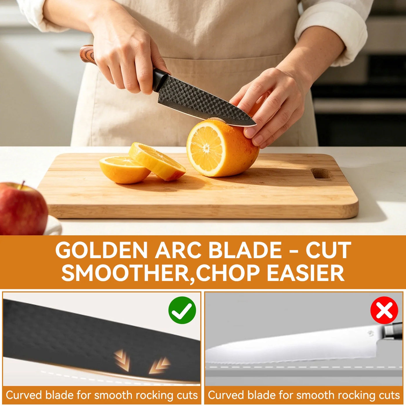 Set, 7-Piece Kitchen Knife Set with Universal Knife Block for Home Restaurant, for Chopping, Slicing and Everyday Food Preparation