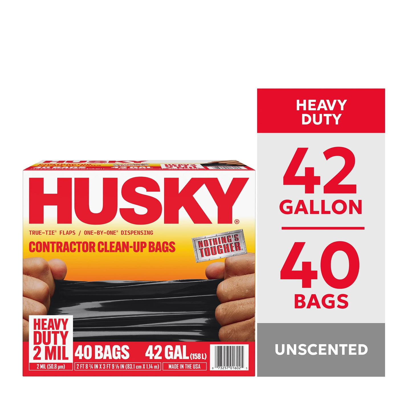 Husky Contractor Bags and Duck Brand Silver Duct Tape Cleanup Bundle, for Everyday Home Kitchen Cooking, Storage and Organization