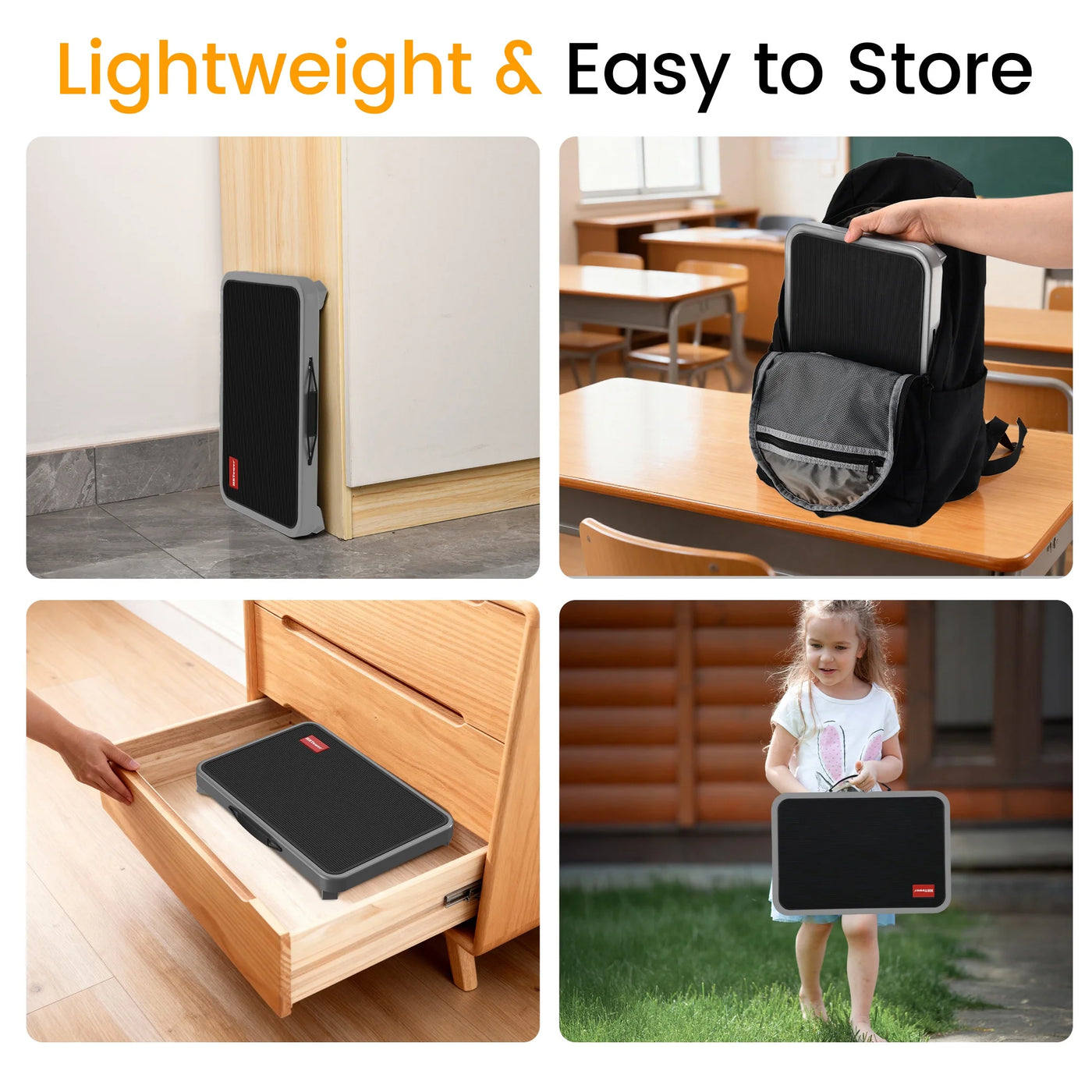 Adjustable Step Stool with A Non-slip Platform, Foldable Step Ladder with Thick Rubber Feet for Adults or Children in Kitchen, Bedroom, Office, RV