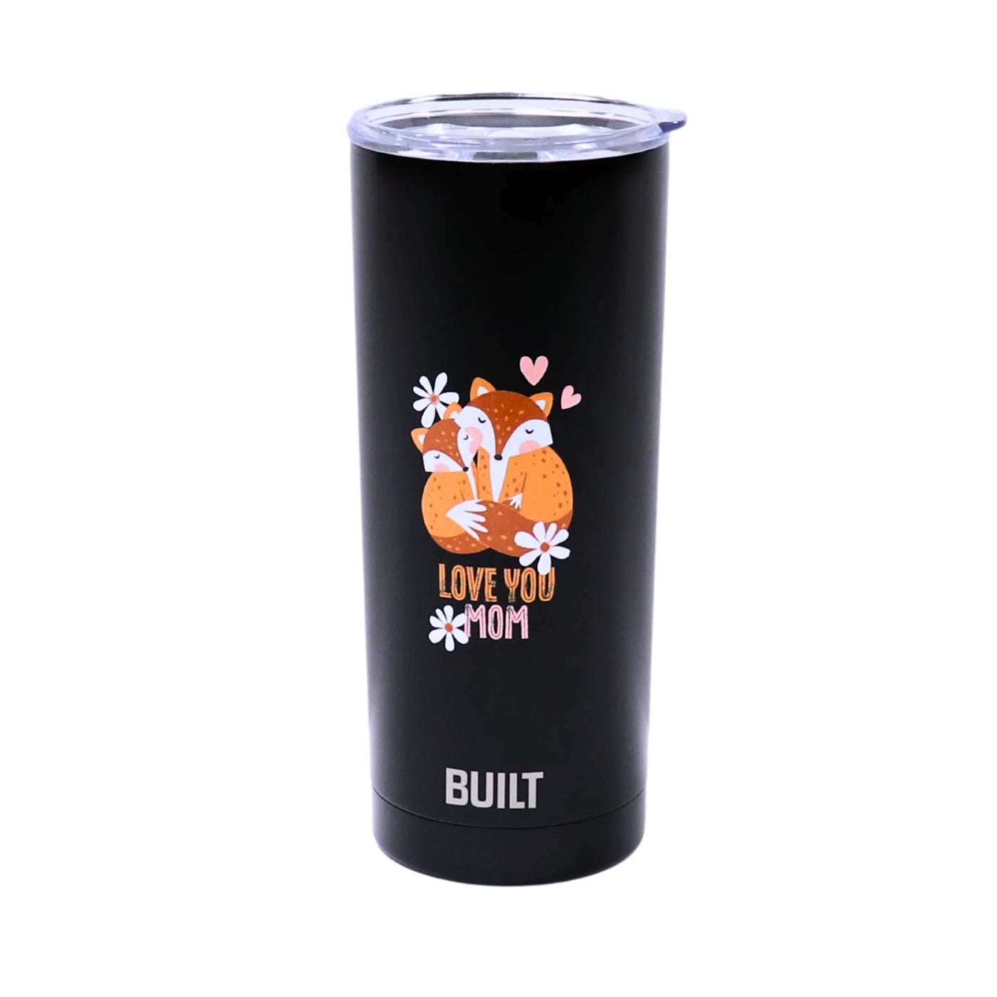 Built Double Wall Stainless Steel 20 Oz Tumbler, Black 'love You Mom', for Everyday Home Kitchen Cooking, Storage and Organization