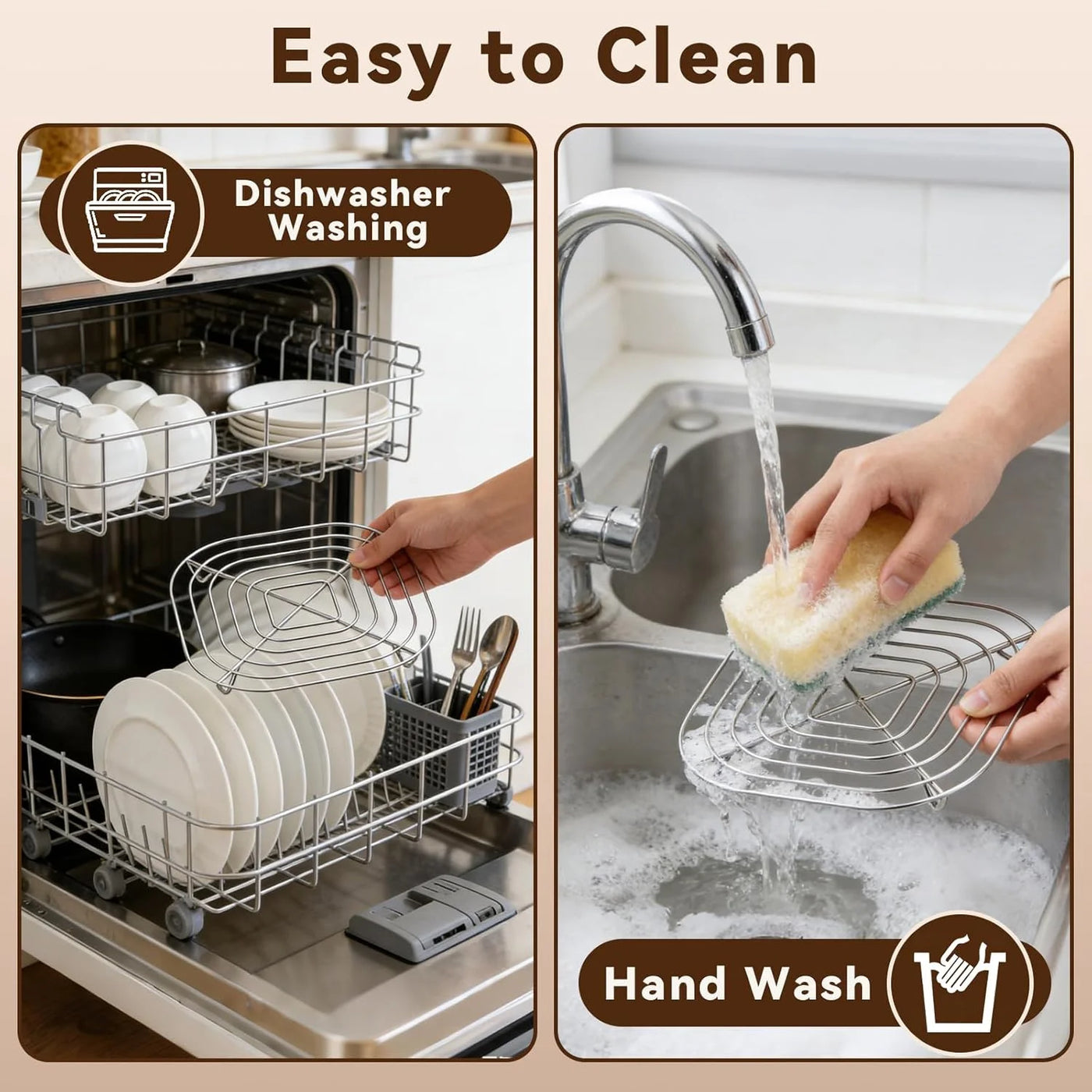 2-Piece Crisper Stainless Steel Rack Compatible with Glass Air Fryer, Air Fryer Accessories for Crispi Air Fryer Fn101 Crispi Pro Air Fryer As101