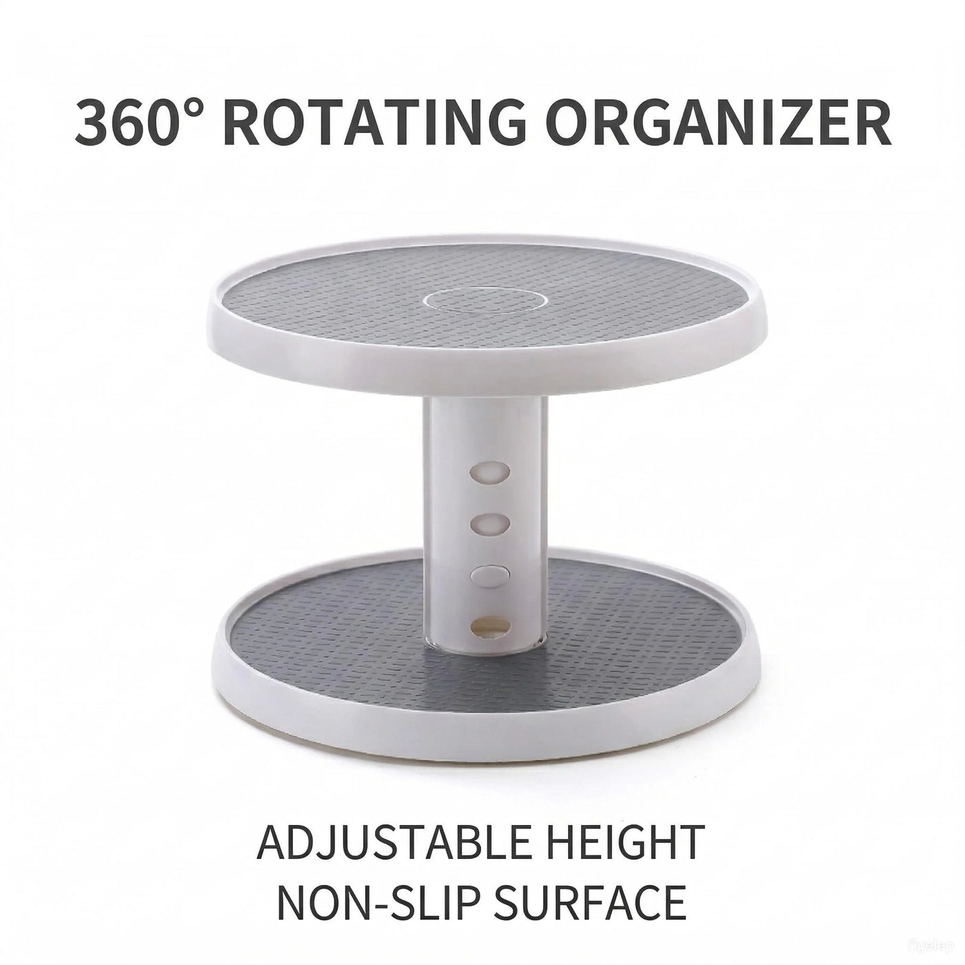 2 Tier Lazy Susan Turntable Organizer 10'' Rotating Spice Rack Organization for Cabinet, Kitchen, Pantry, Countertop, Bathroom, Vanity