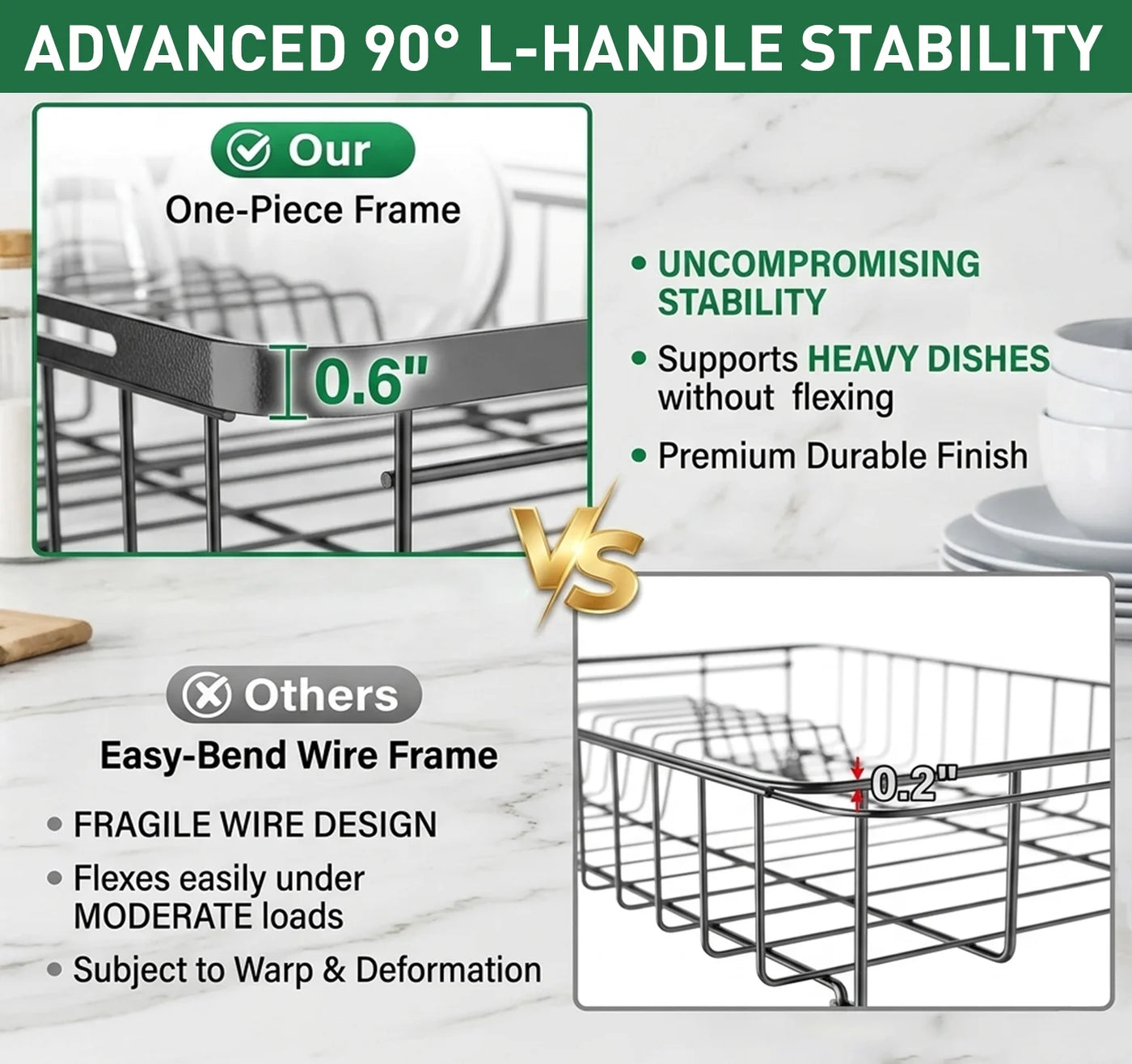 Dish Drying Rack in Sink, Expandable Stainless Steel Dish Rack Over The Sink, Kitchen Sink Drain Strainer with Cutlery Holder