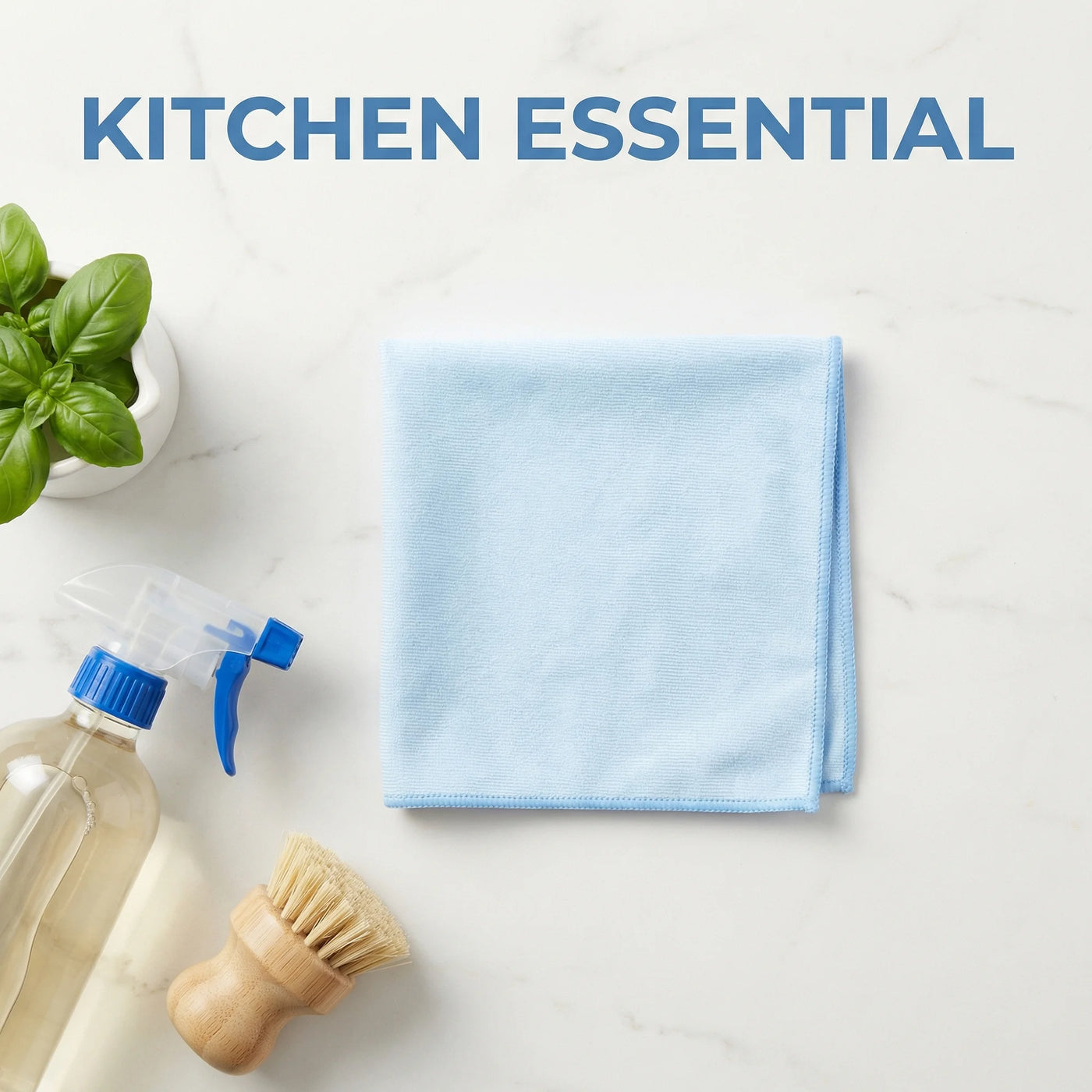 Microfiber Cleaning Fish Scale Streak Blue/Grey 12" X 12"/10" X 10", for Accurate Kitchen, Food and Portion Weighing
