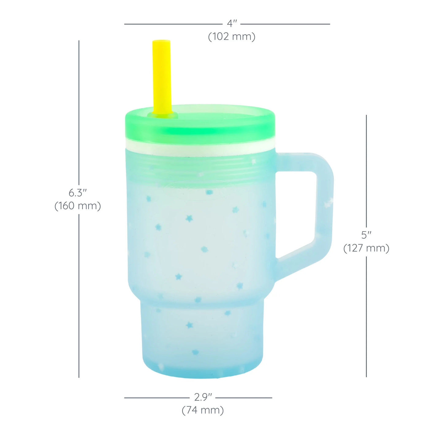 Infantino My 1st Tumbler, Toddler-friendly 9oz Training Cup with Straw and Handle, Blue Stars, for Everyday Home Kitchen Cooking