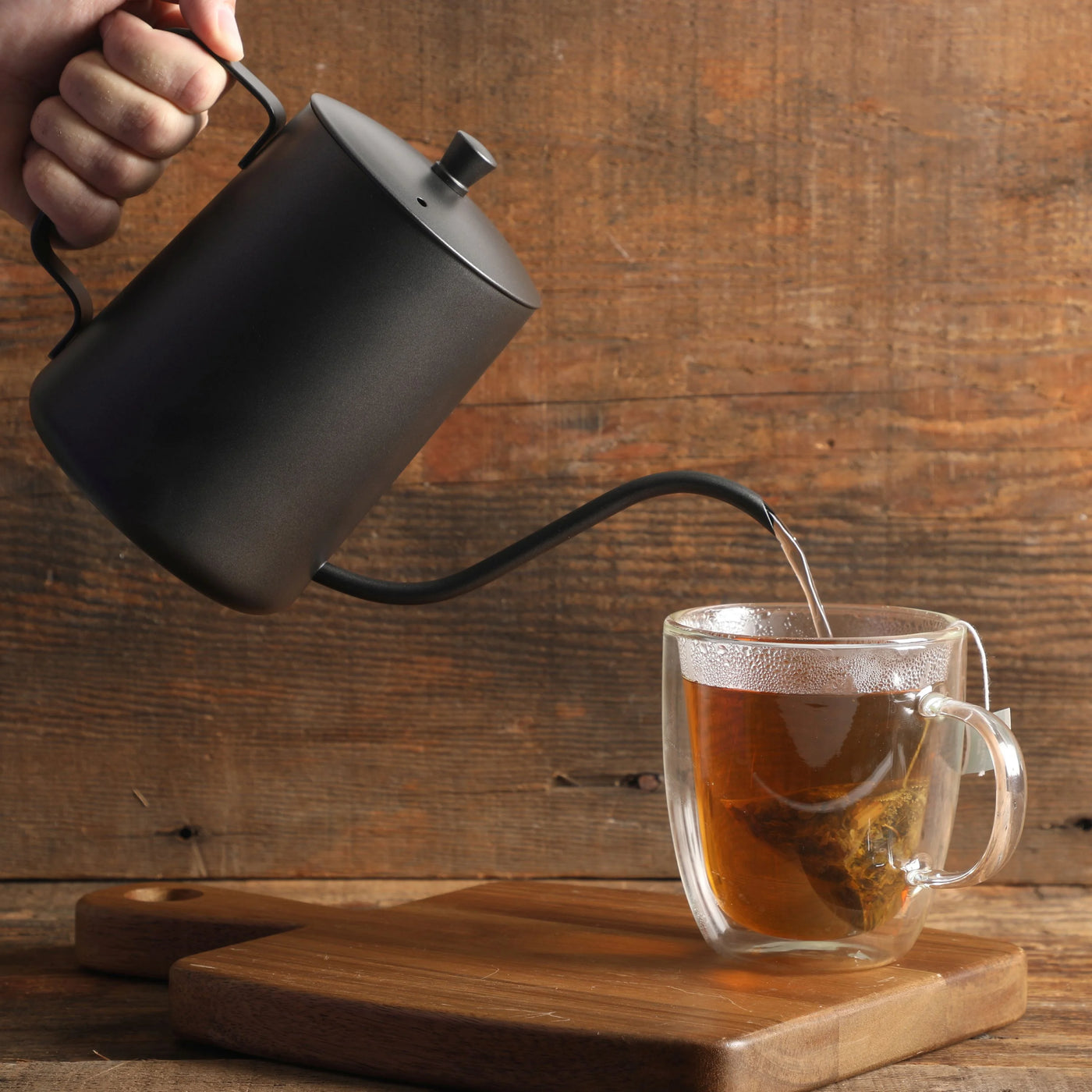 Coffee Stillbrook 1.2 L Black Gooseneck Tea Kettle, for Everyday Home Kitchen Cooking, Storage and Organization