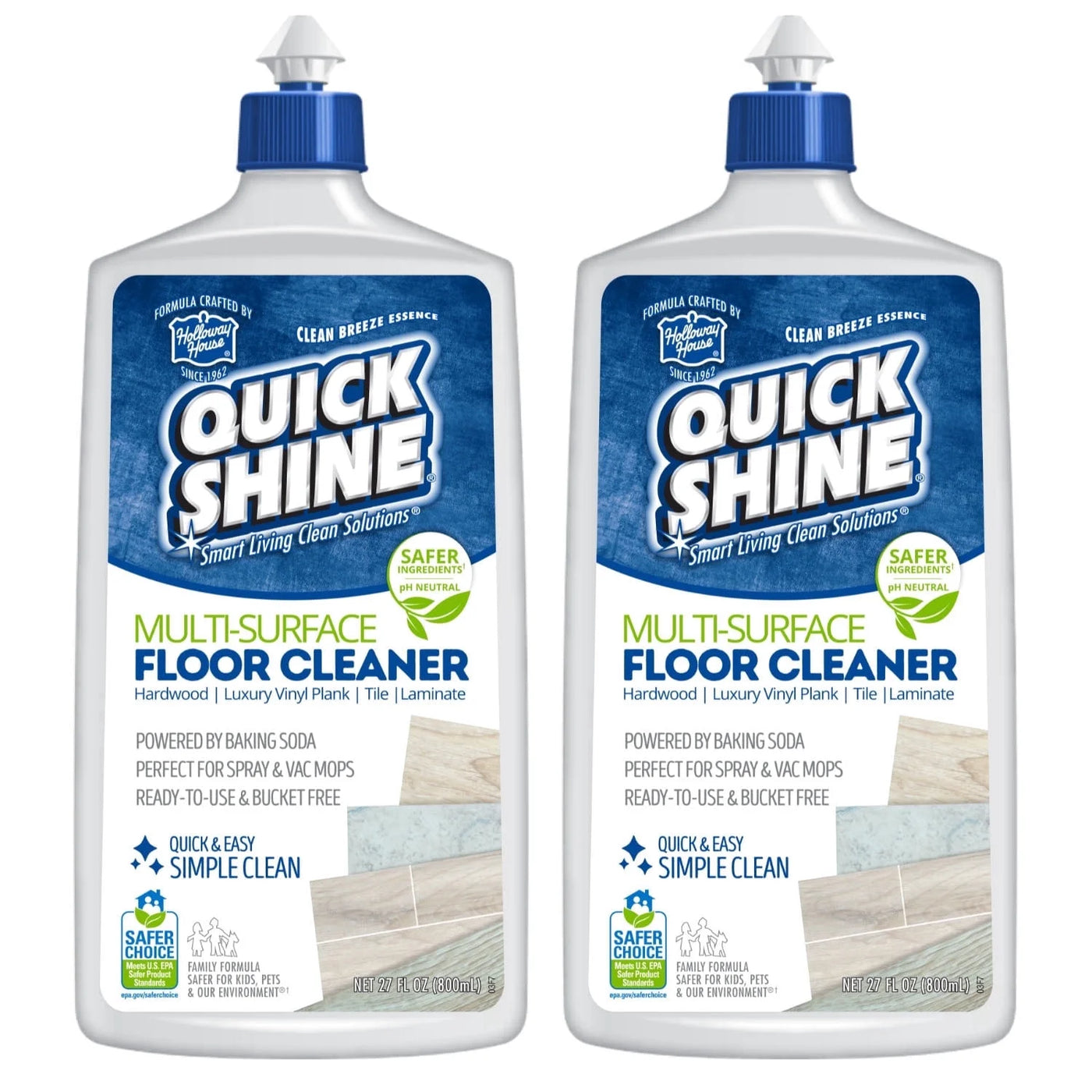 Multi-surface Floor Cleaner, Ready-to-use, Pfas-free and Safer Choice, Fresh Scent 54oz (2-27oz Bottles)