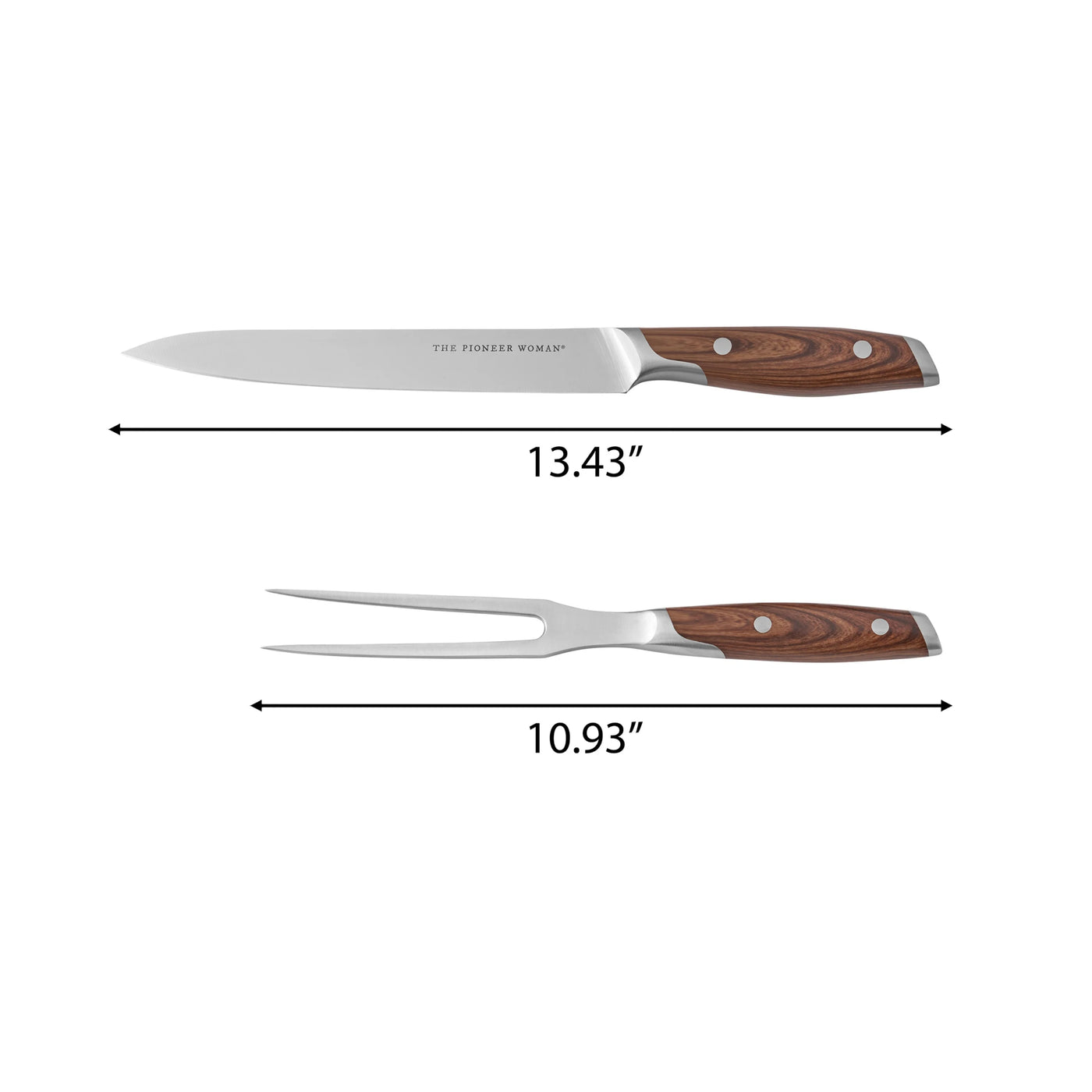2-Piece Stainless Steel Carving Set, for Everyday Home Kitchen Cooking, Storage and Organization, Durable Design for Daily Home Use