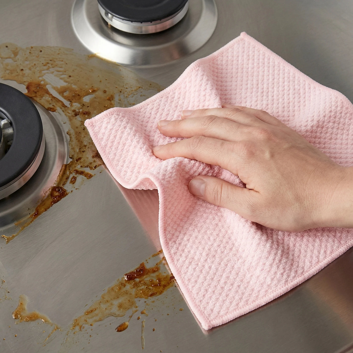 Dish Cloth for Washing Dishes Rags Pink 12" X 12", for Everyday Home Kitchen Cooking, Storage and Organization