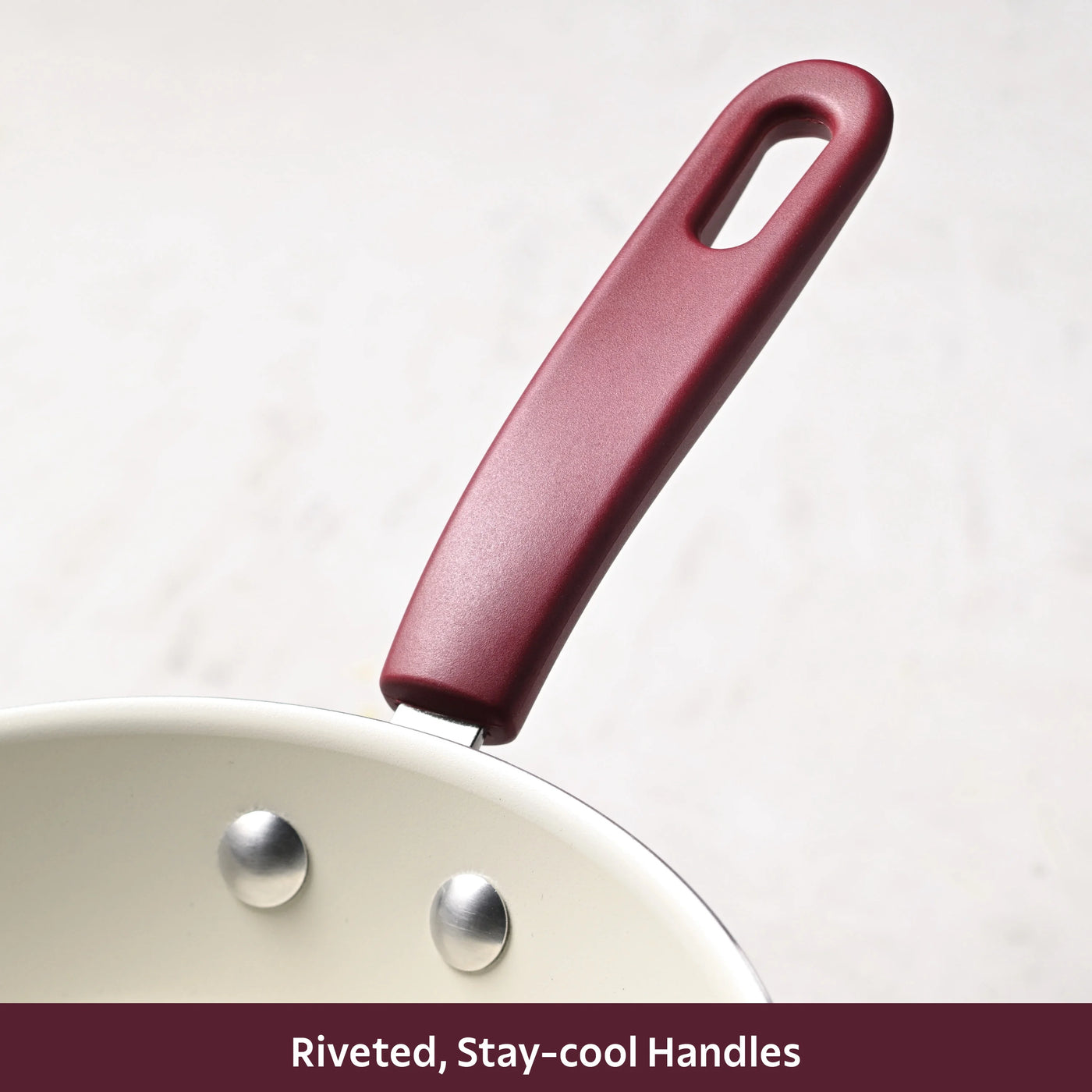 Ceramaware 3-Pack Ceramic Nonstick Fry Pan Set (8-inch, 9.5-Inch and 11-Inch) Wine, for Everyday Home Kitchen Cooking, Storage and Organization