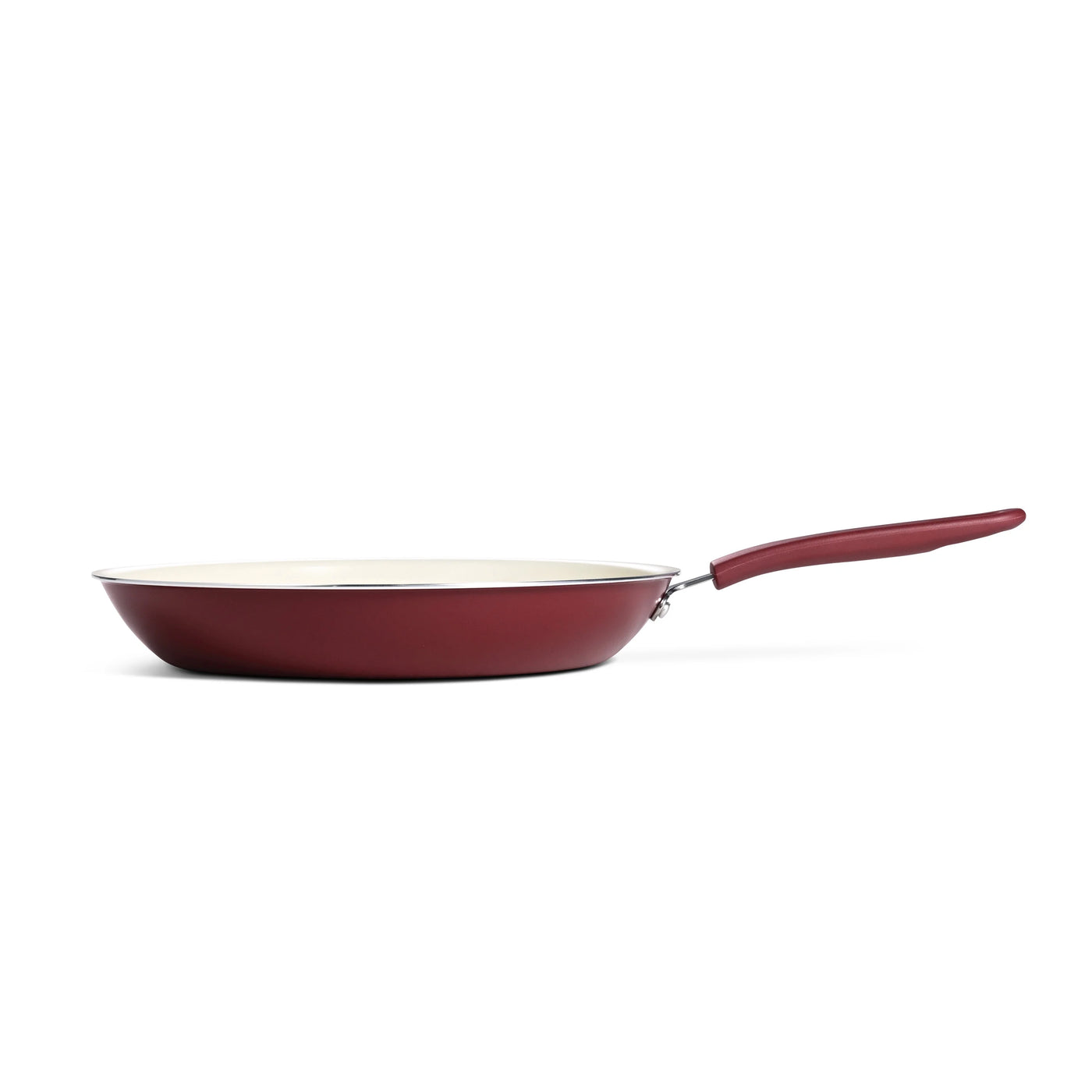 Ceramaware 3-Pack Ceramic Nonstick Fry Pan Set (8-inch, 9.5-Inch and 11-Inch) Wine, for Everyday Home Kitchen Cooking, Storage and Organization