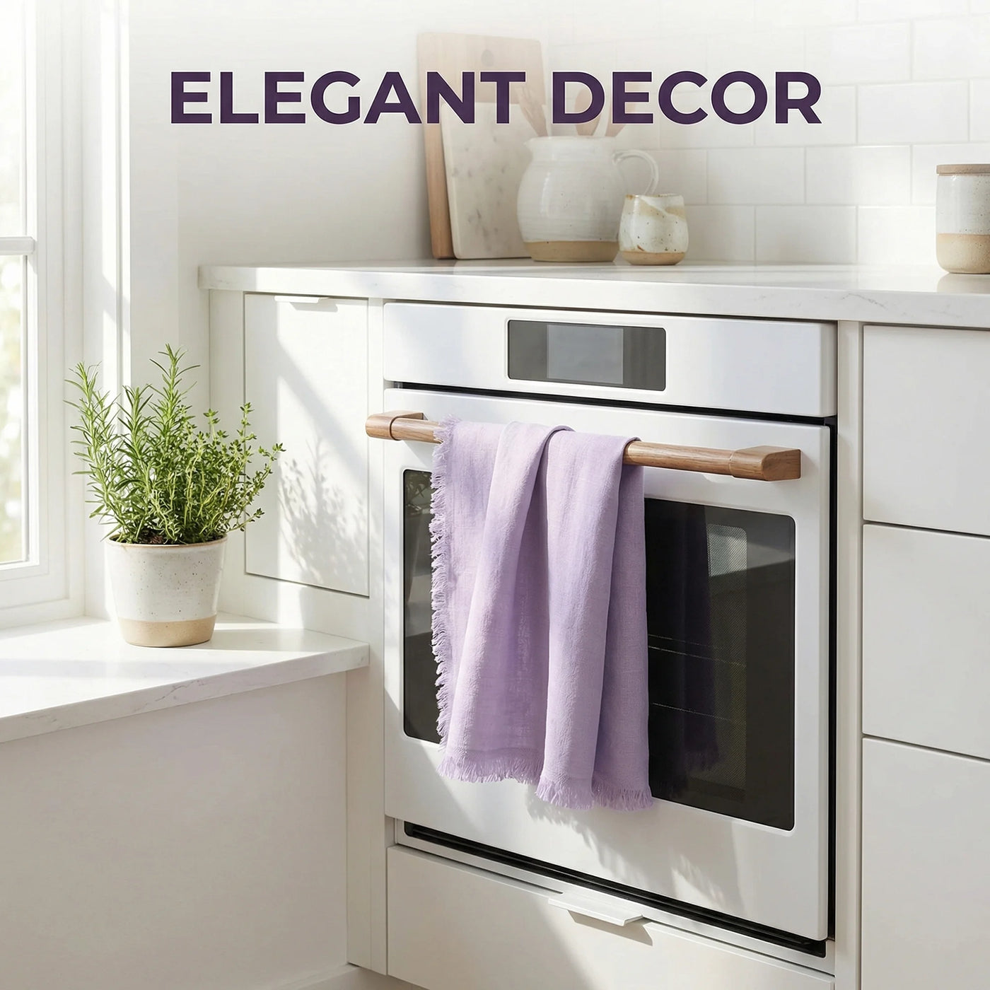 Cotton Linen Kitchen Towels Claret 4-Pack Light Purple/Pink 18" X 18", for Drying Dishes, Wiping Counters and Everyday Kitchen Cleaning