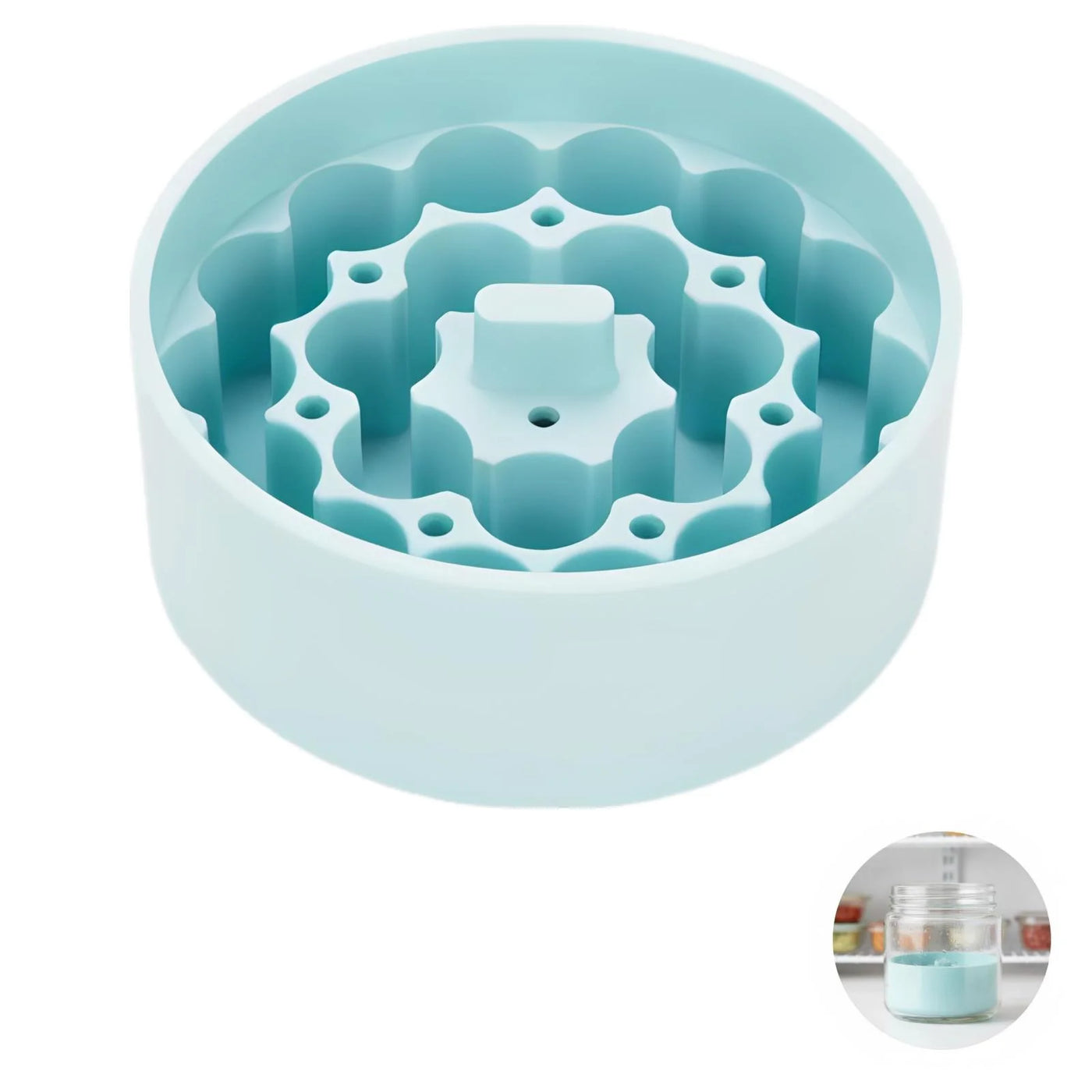 2-Piece Silicone Vial Storage Insert Set, Anti-tilt Organizer for 3ml Small Containers, Custom-fit Multi-hole and Four-slot Holder