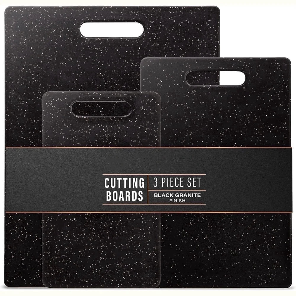 Large Cutting Boards, 3-Piece Plastic Cutting Boards for Kitchen, Thickened Chopping Boards, Dishwasher Safe, Heavy-duty Prep Boards for Meat, Veggies