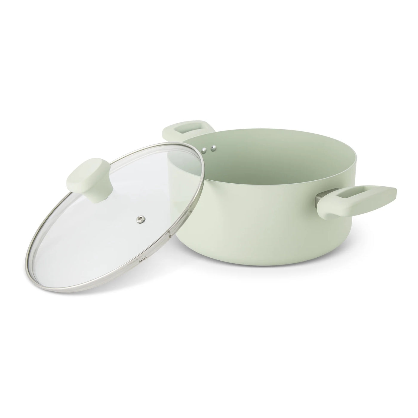 Elements By 5 QT Ceramic Nonstick Dutch Oven, Green, for Everyday Home Kitchen Cooking, Storage and Organization