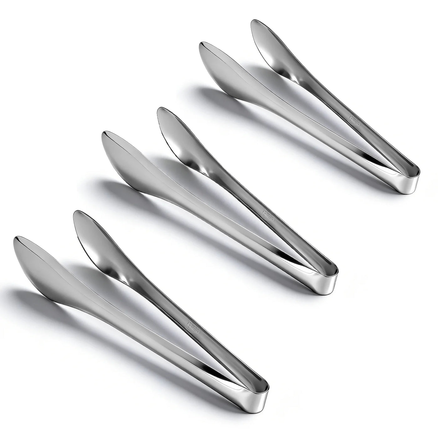 3-Pack Serving Tongs, 1.77 Inch X 9 Inch Polished Stainless Steel Kitchen Tongs for Food, Buffet, Appetizer, Cooking, Salad, Party and Ice