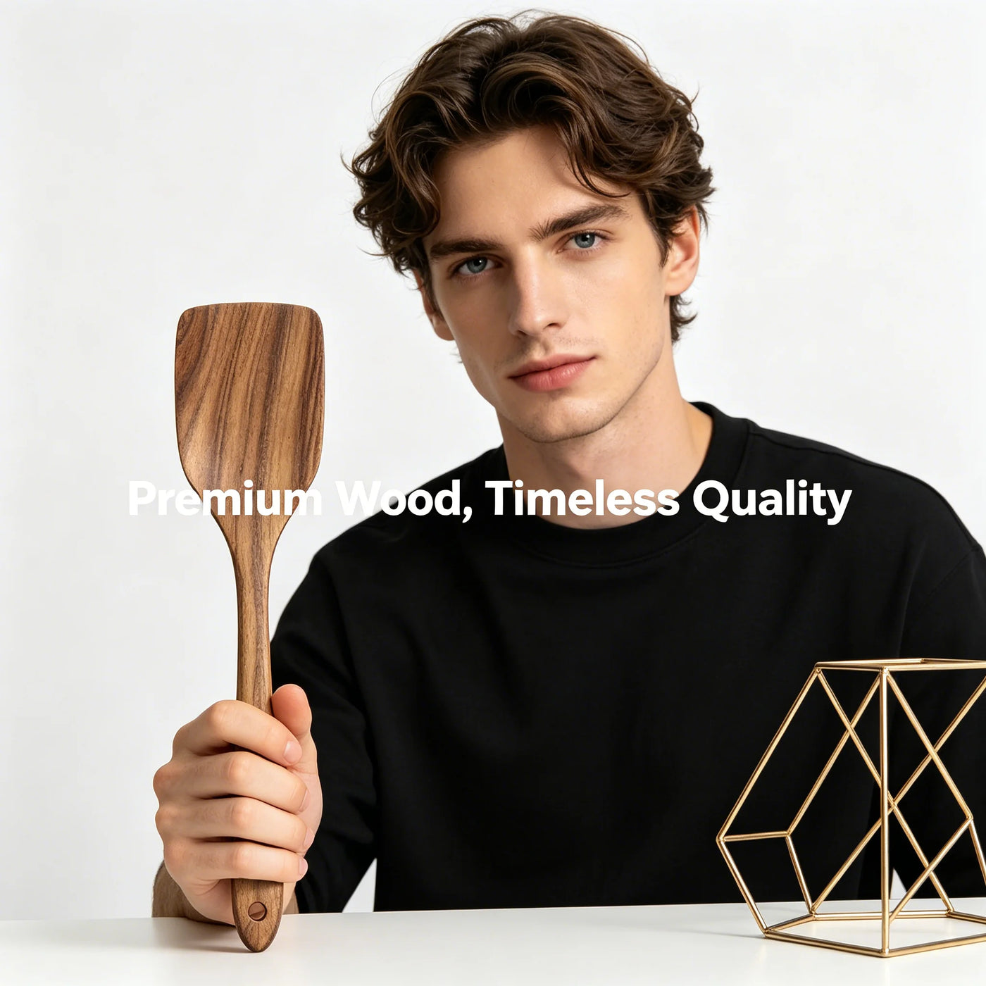 2026 Wooden Spatula for Cooking Sturdy and Durable Wok Spatula Suitable for Long Term Use Kitchen Utensils for Kitchen Cooking Frying Stirring Serving