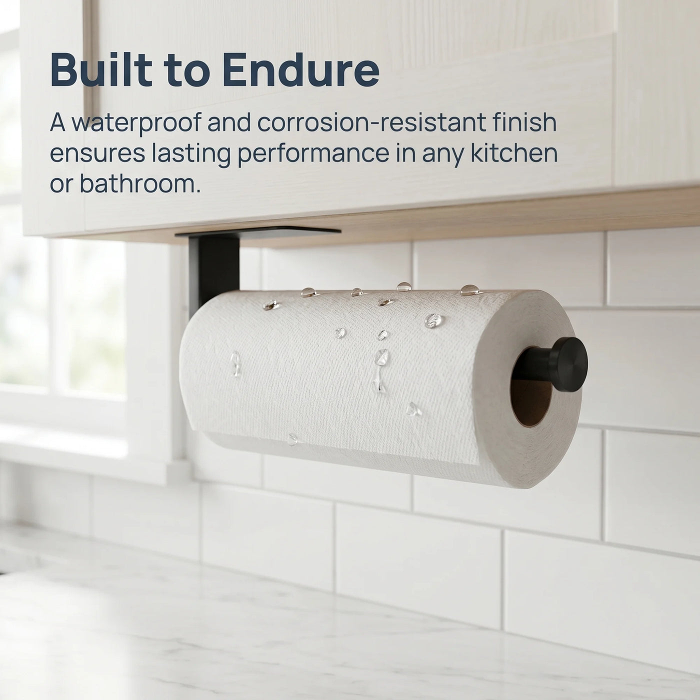 Wall Mount Metal Rustproof Kitchen Towel Rack Black A 10.6x3.1inch, for Drying Dishes, Wiping Counters and Everyday Kitchen Cleaning