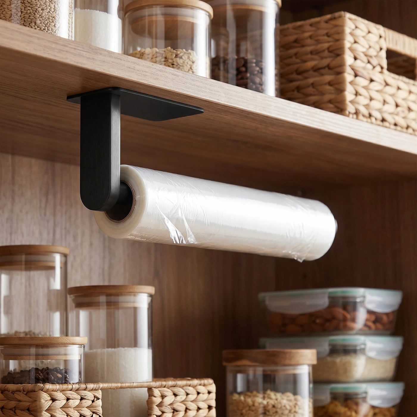 Wall Mount Metal Rustproof Kitchen Towel Rack Black A 10.6x3.1inch, for Drying Dishes, Wiping Counters and Everyday Kitchen Cleaning