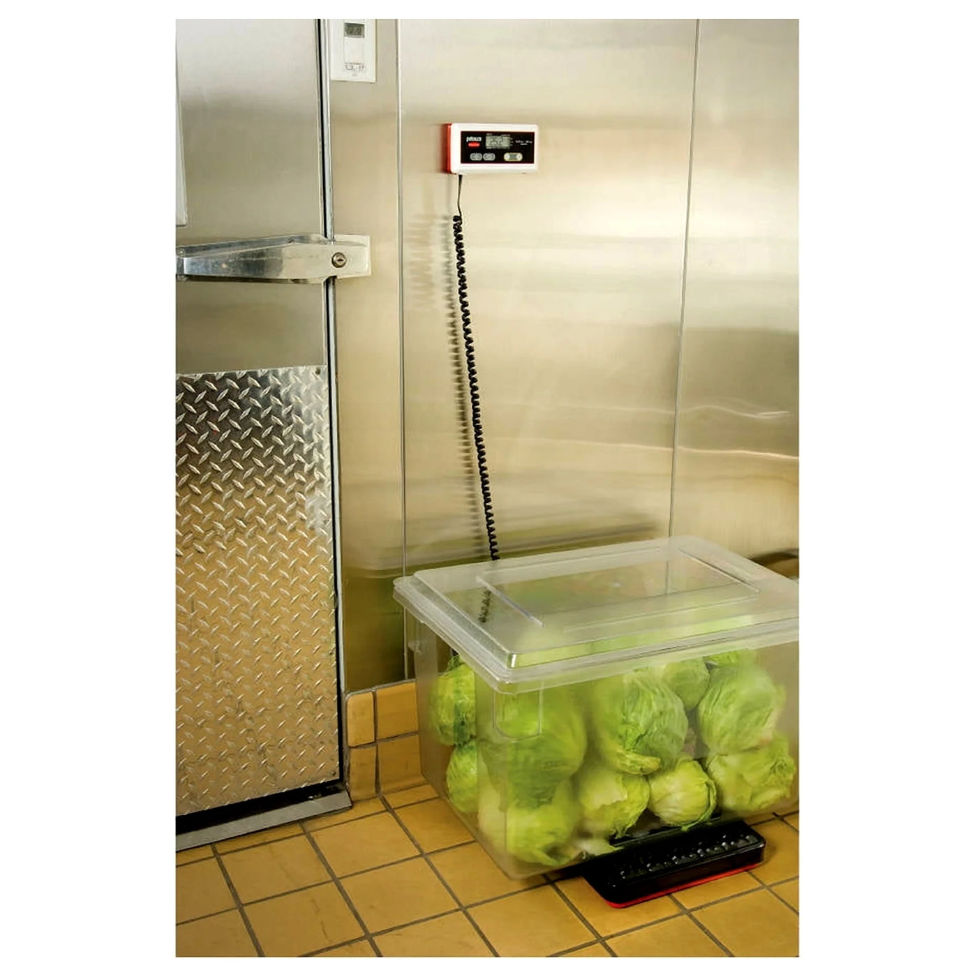 150 Lb Remote LCD Shock-resistant Black Bench Scale, for Accurate Kitchen, Food and Portion Weighing