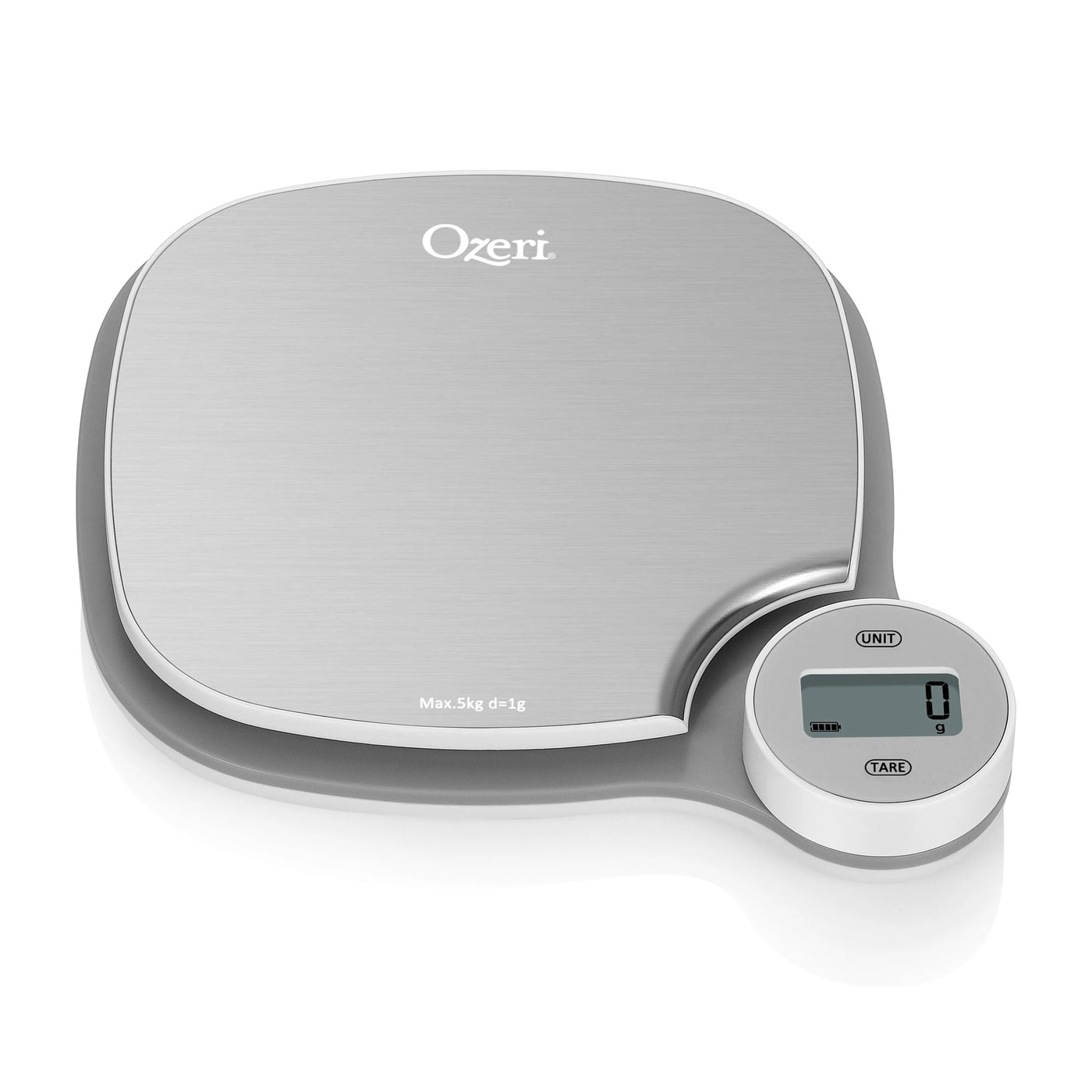Kitchen Scale in Stainless Steel, with Battery-free Kinetic Charging Technology, for Accurate Kitchen, Food and Portion Weighing